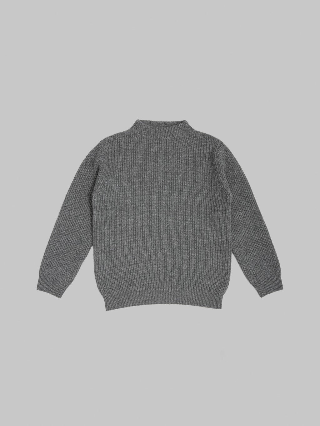Mooncastle 7G Cashmere Bottleneck Pullover Dark Grey