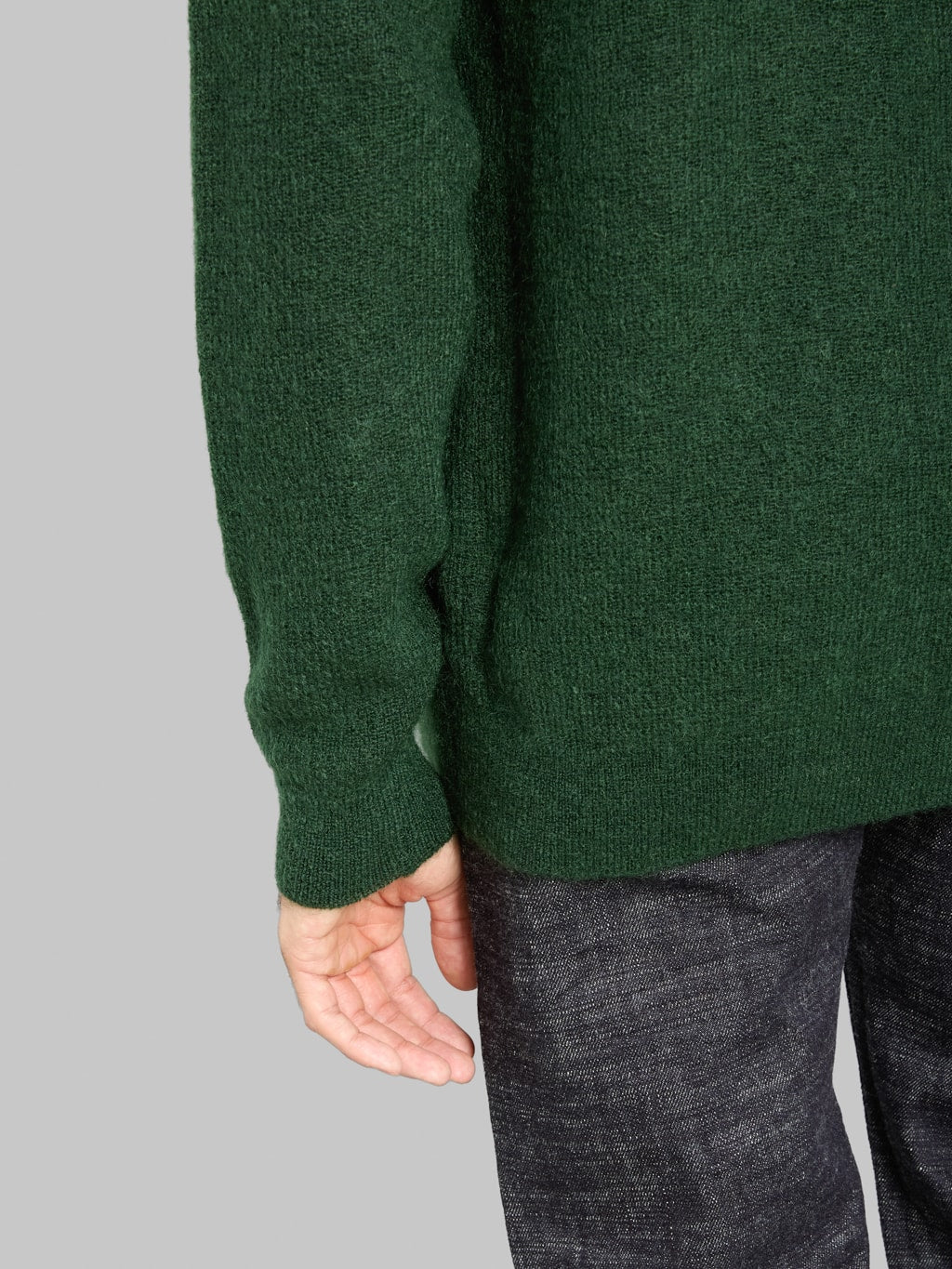 Mooncastle Mohair Cardigan Pullover Dark Green
