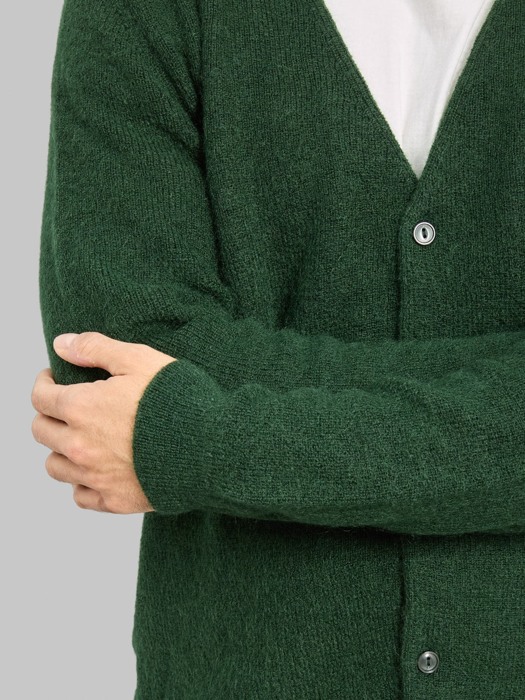 Mooncastle Mohair Cardigan Pullover Dark Green