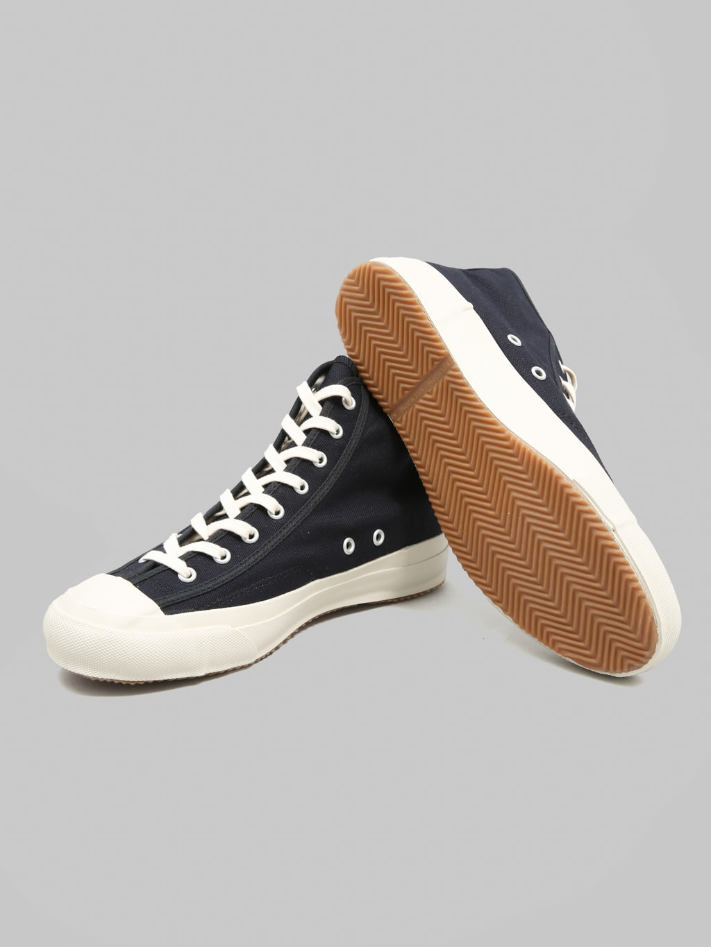 Moonstar Gym Classic Hi Dark Navy sneaker vulcanized rubber sole