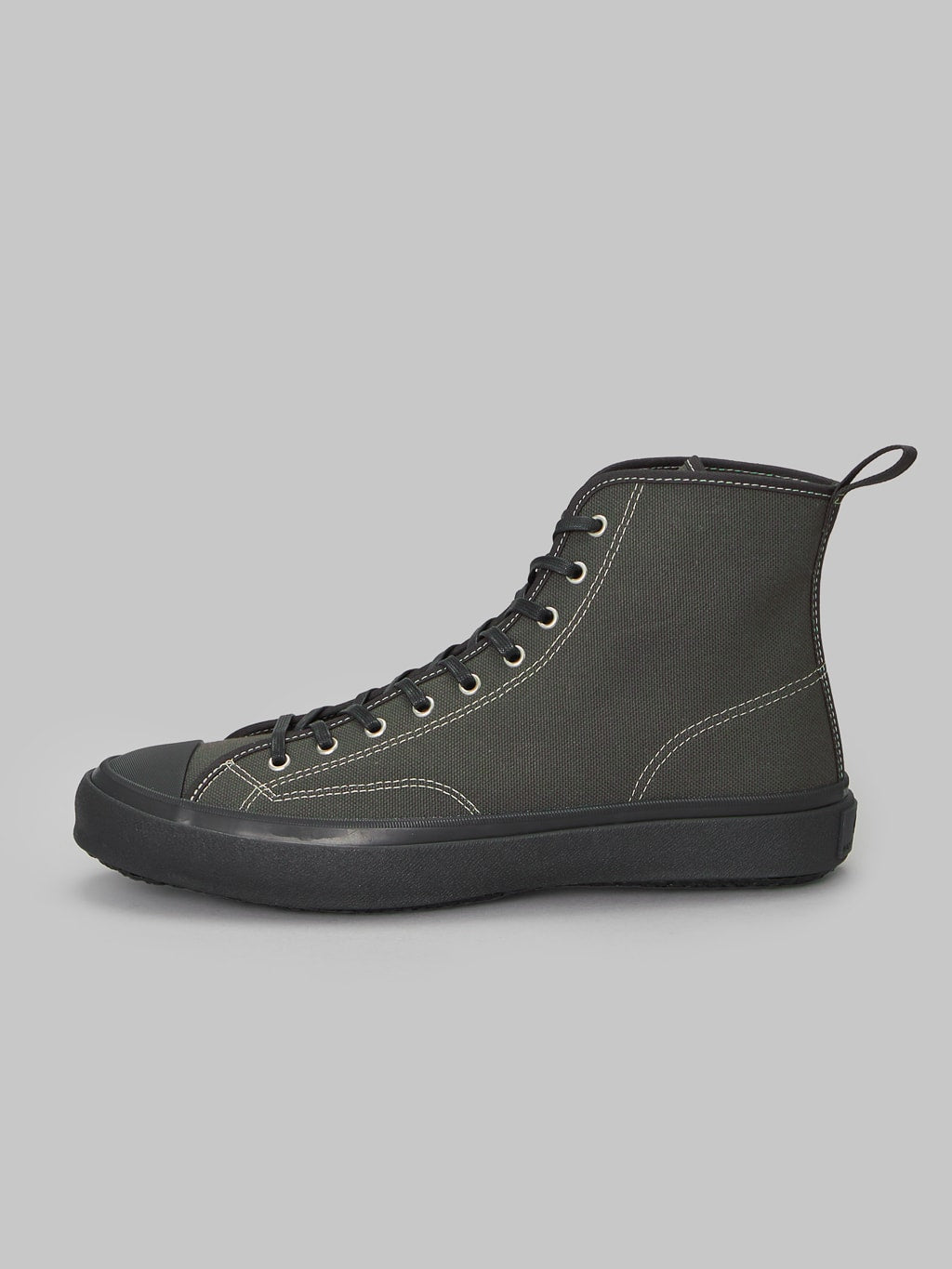 Moonstar Hi Basket Vulcanized Rubber Charcoal Sneakers high top profile