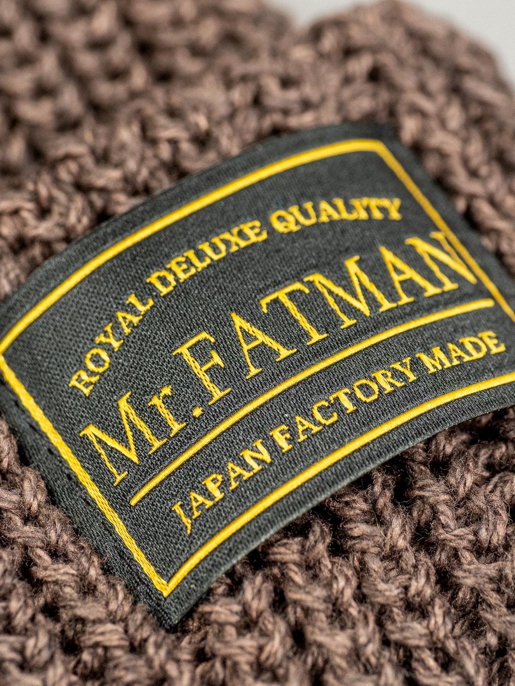 Mr Fatman Hue Watch Cap brown brand label