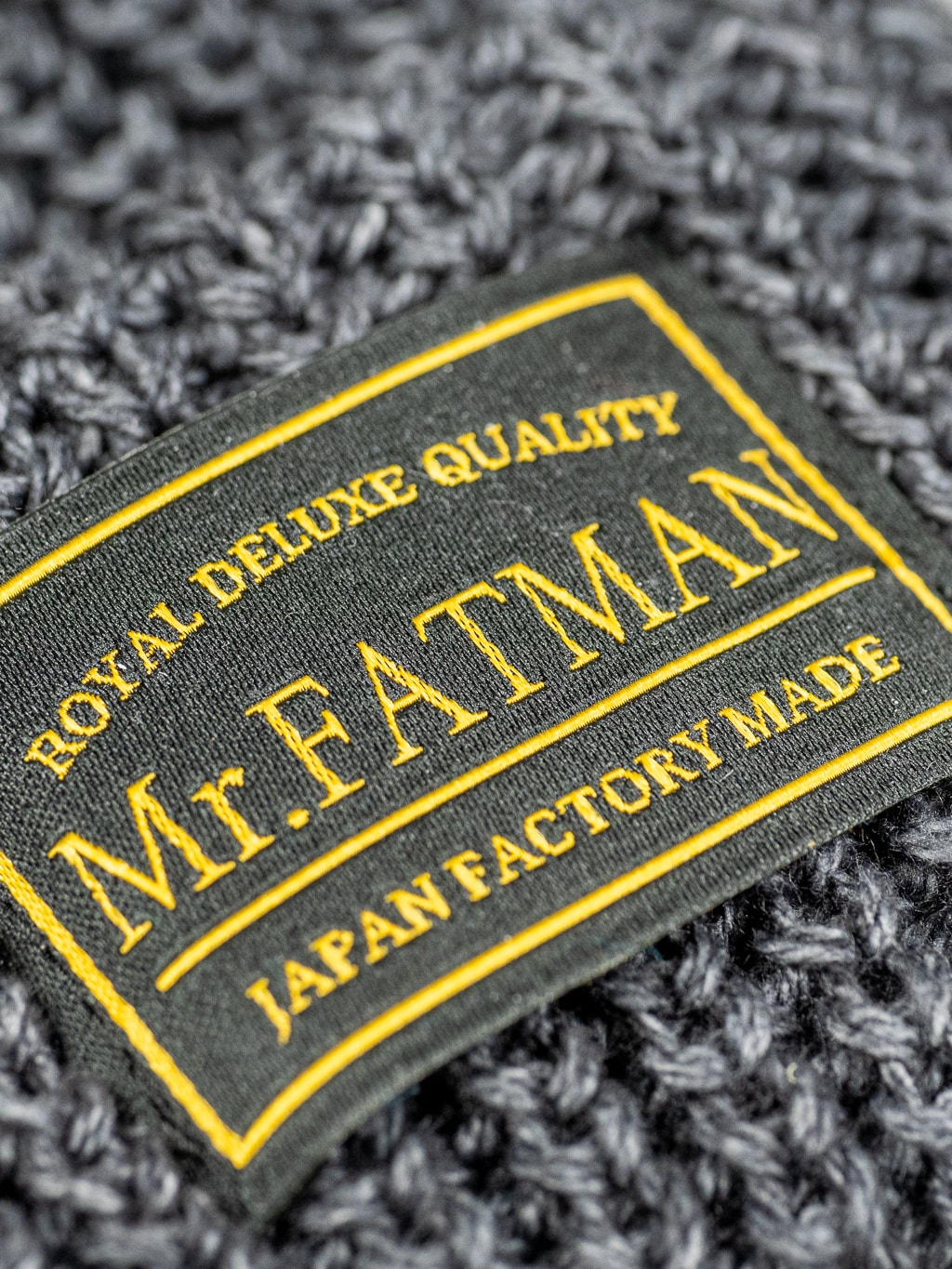 Mr Fatman Hue Watch Cap charcoal grey brand label