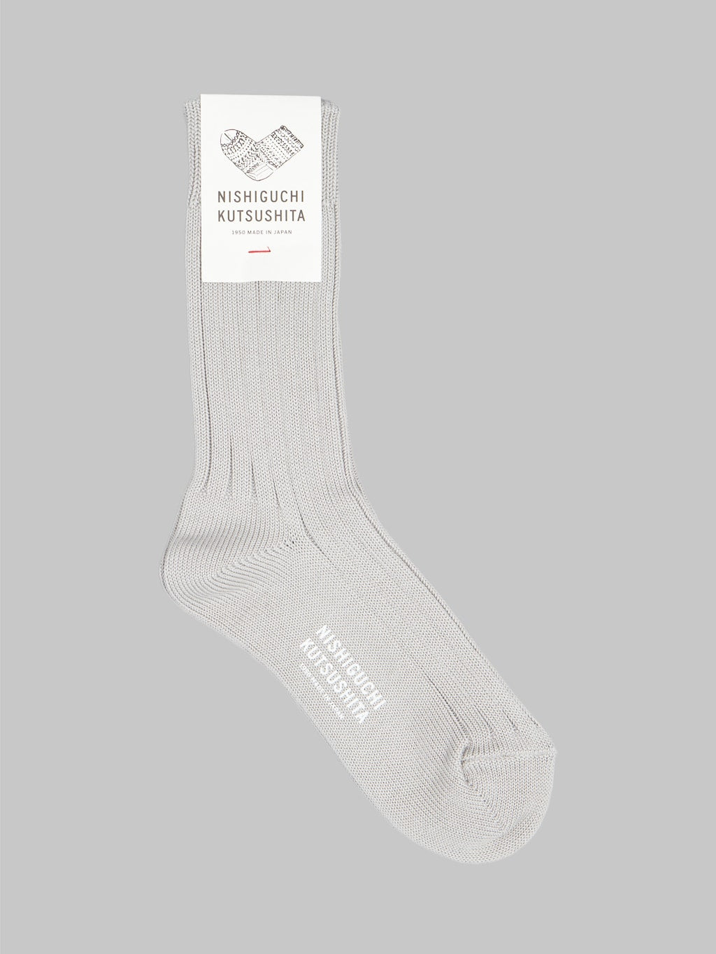 Nishiguchi Kutsushita Egyptian Cotton Socks Grey Japan Made