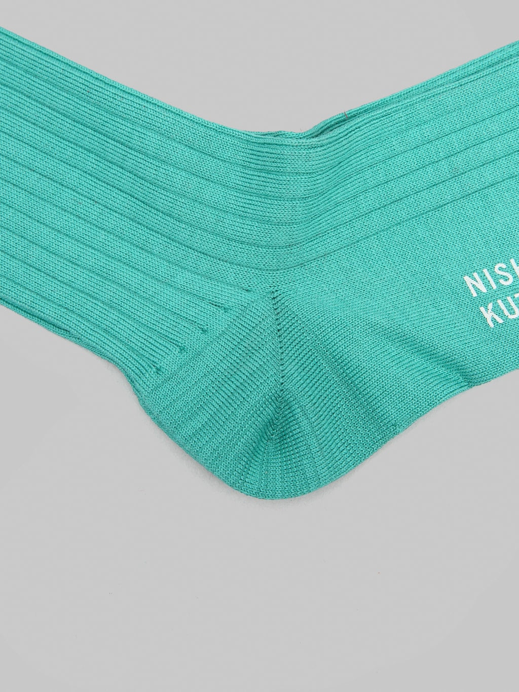Nishiguchi Kutsushita Silk Cotton Ribbed Socks Cast Iron Railings heel
