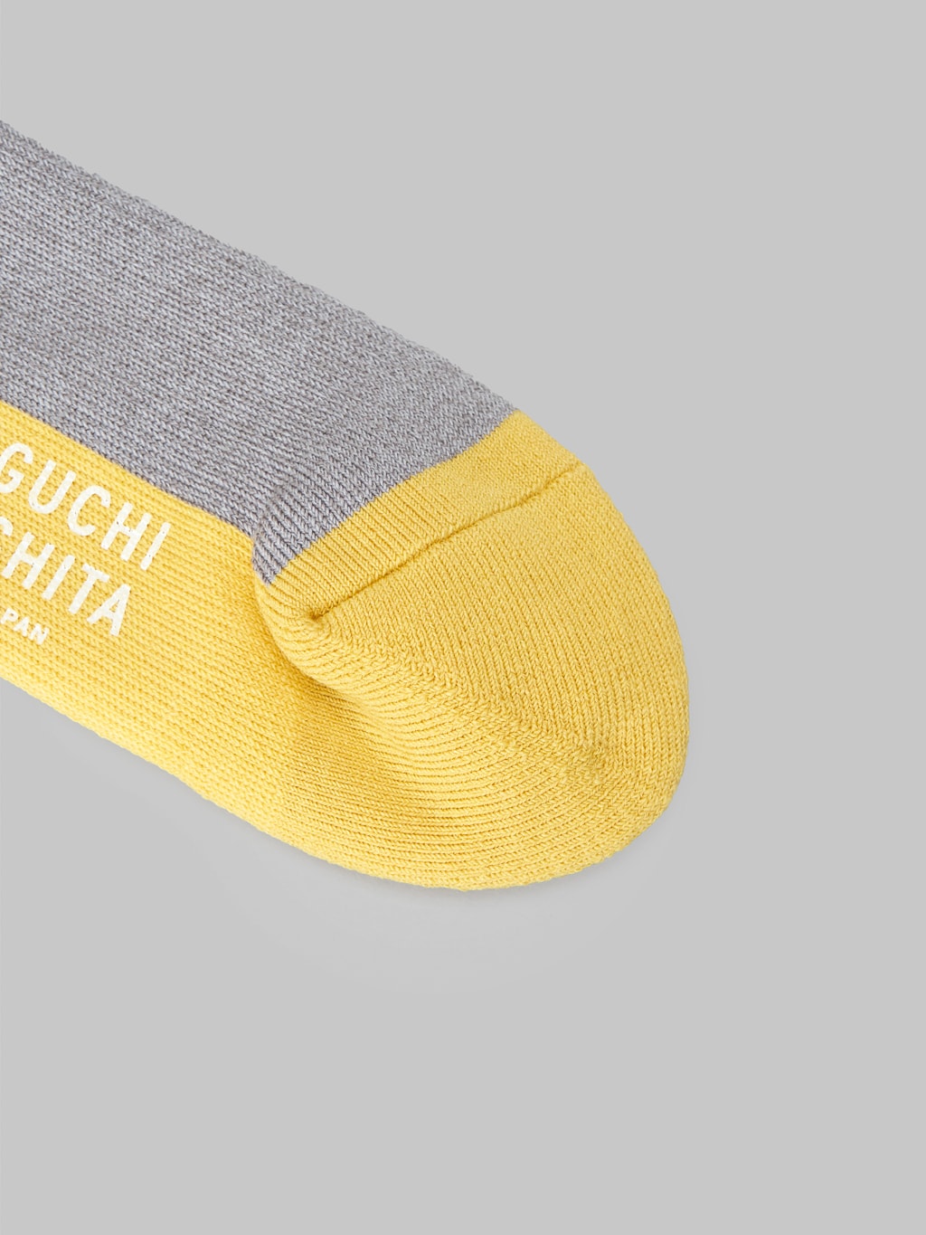 Nishiguchi Kutsushita Wool Pile Walk Socks light grey fabric texture
