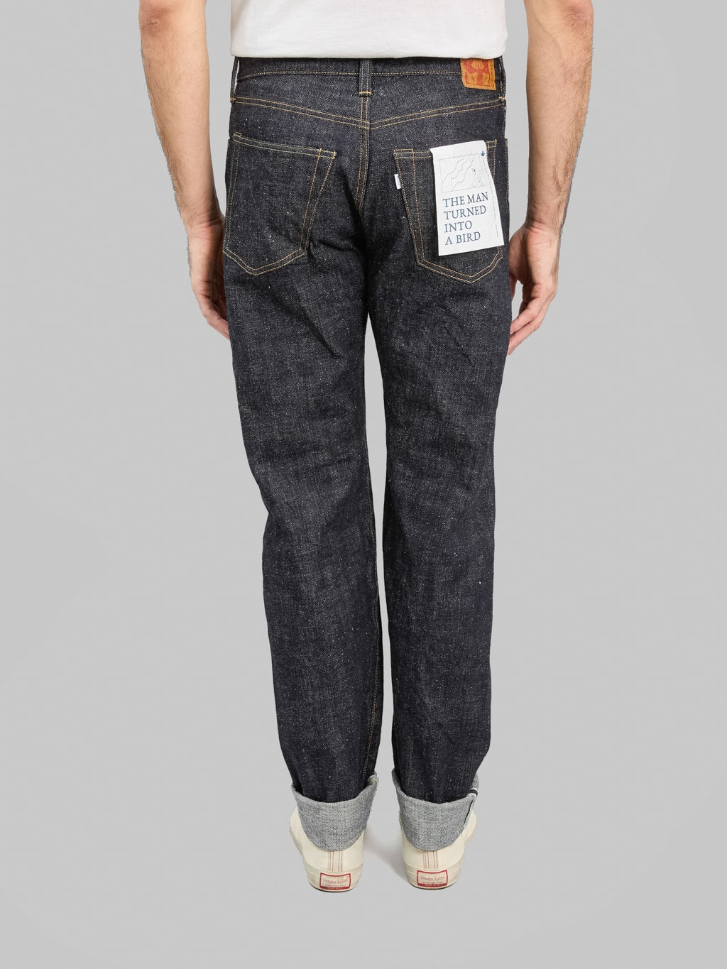 Omoto Denim 0411 Slub Nep Straight Fit Jeans back rise