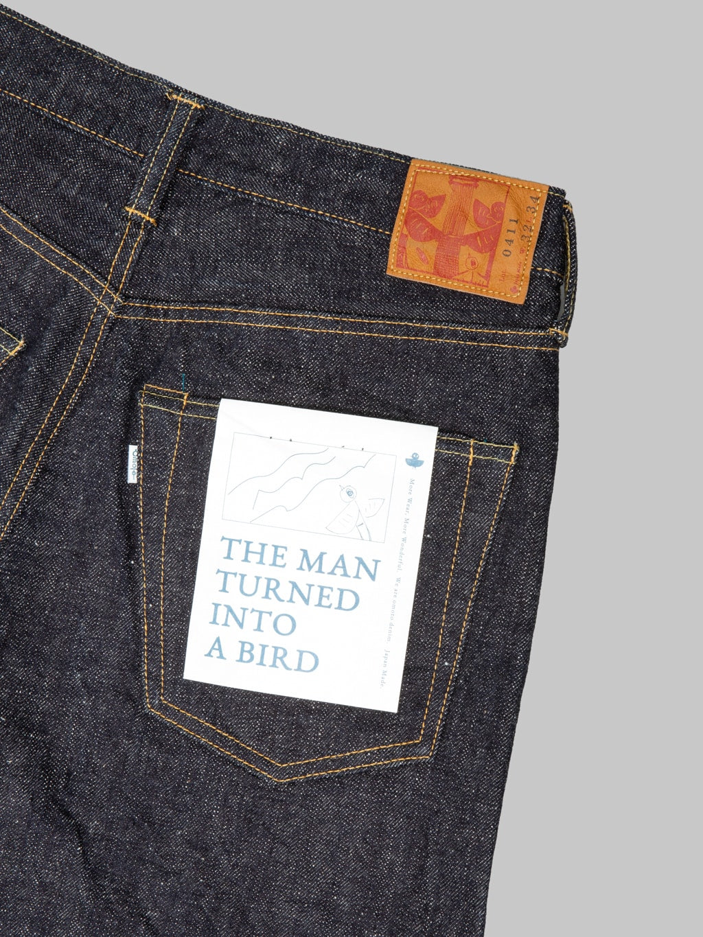 Omoto Denim 0411 Slub Nep Straight Fit Jeans pocket flasher