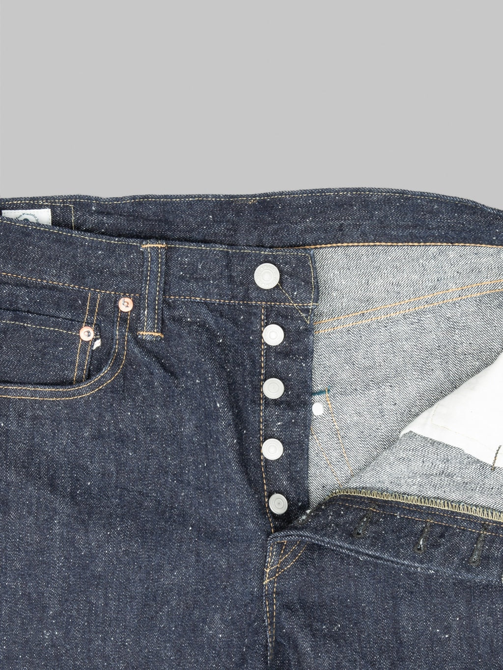 Omoto Denim 0412 16oz Nep Straight Fit Jeans buttons