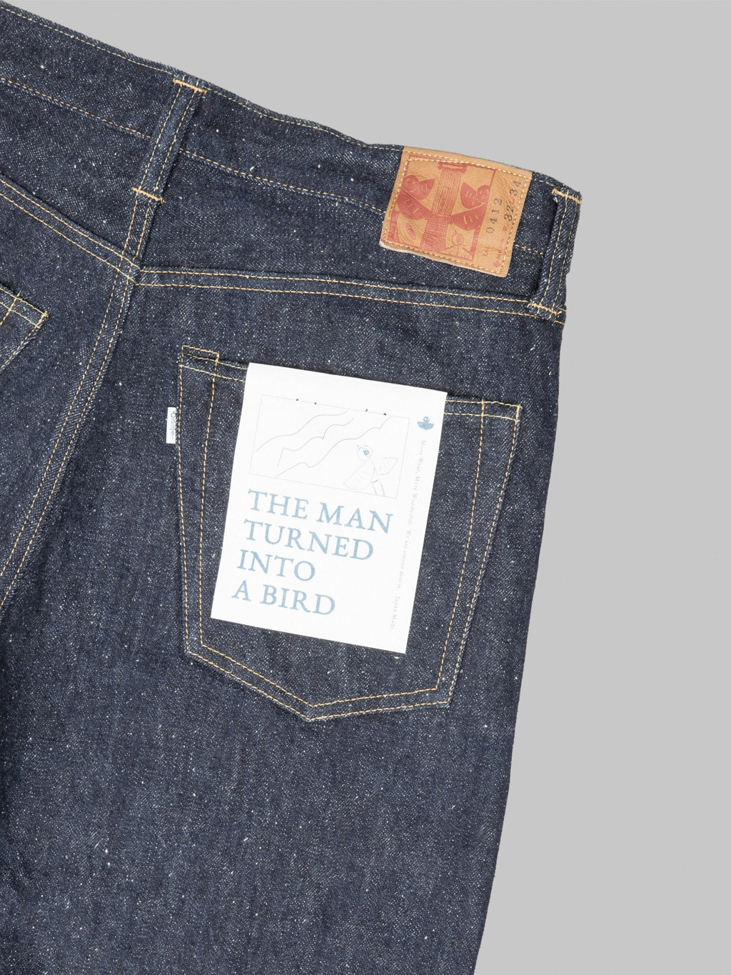 Omoto Denim 0412 16oz Nep Straight Fit Jeans flasher closeup