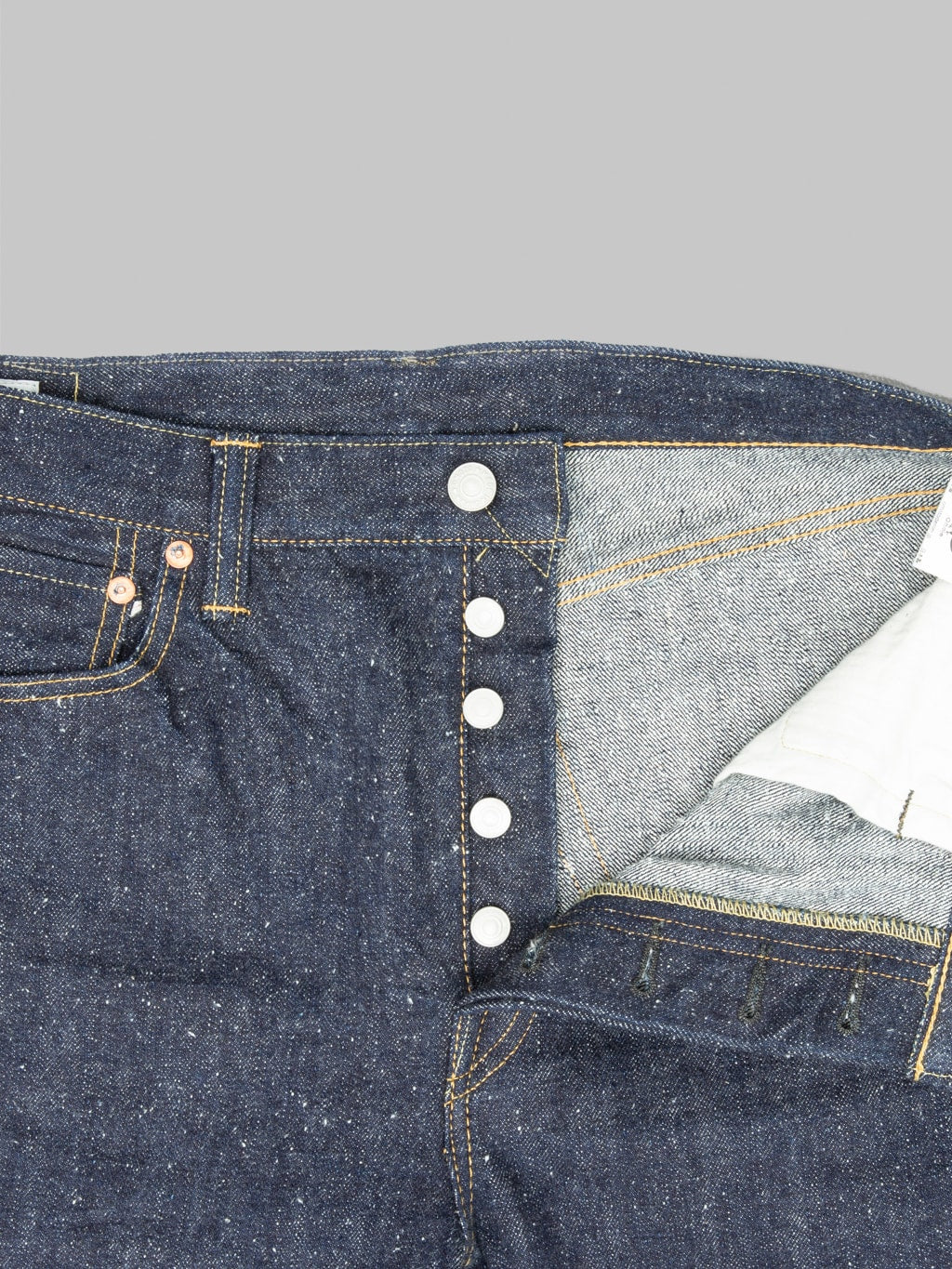 Omoto Denim 0612 16oz Nep Relax Fit Jeans buttons