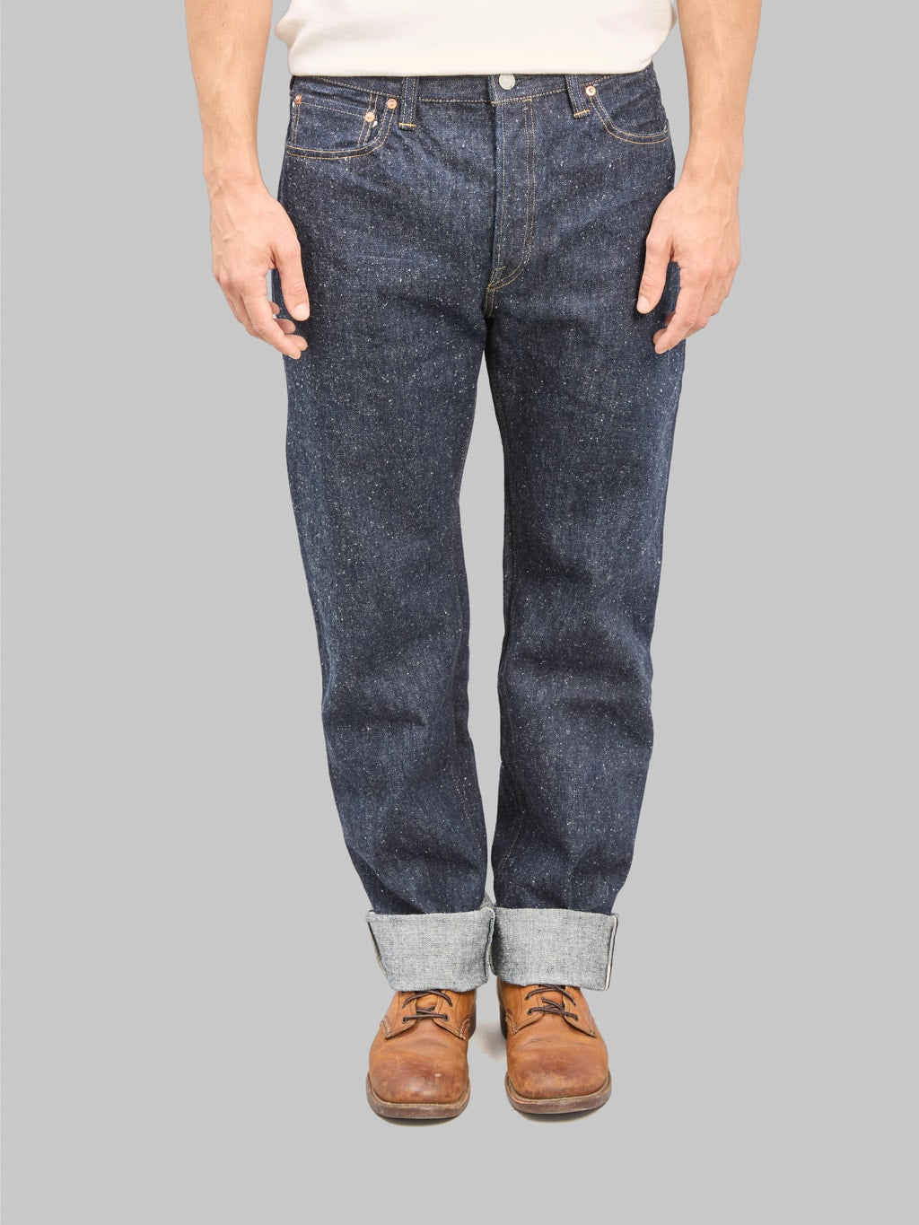 Omoto Denim 0612 16oz Nep Relax Fit Jeans front fit