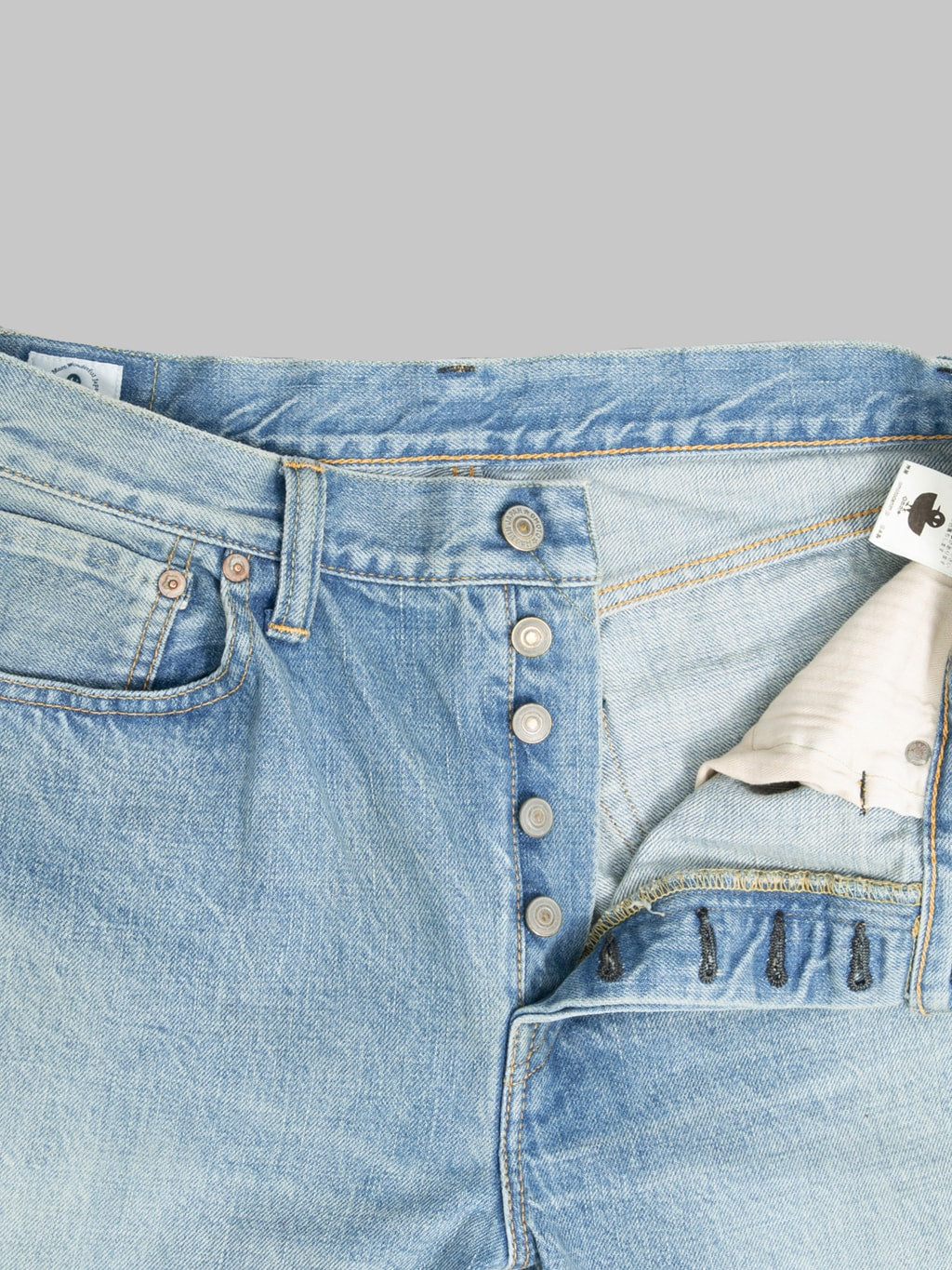 Omoto Denim 0615 Relax Fit 7 Years Wash Jeans buttons