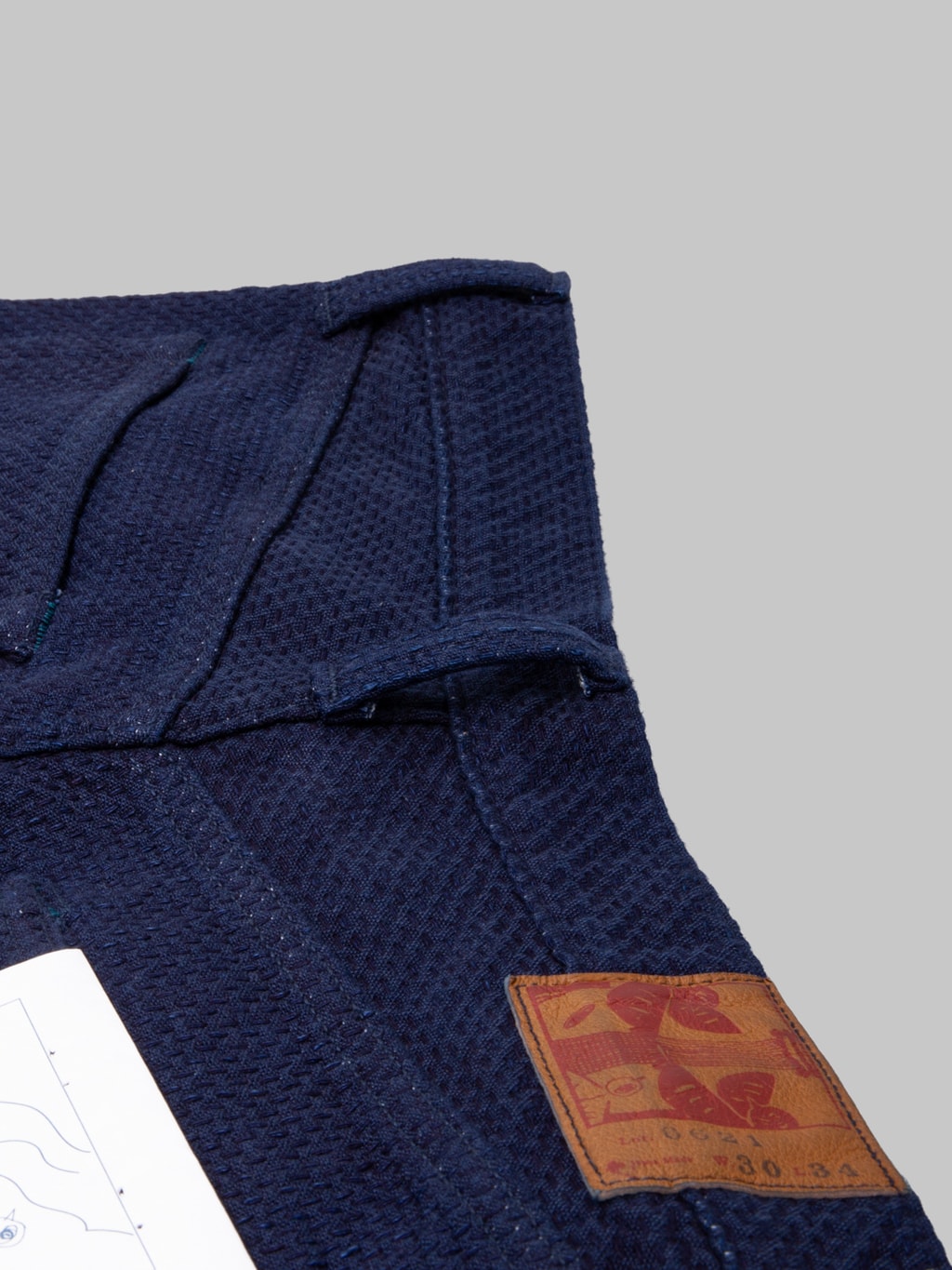 Omoto Denim 0621 Ori Sashi Sashiko Relax Fit Jeans belt loop