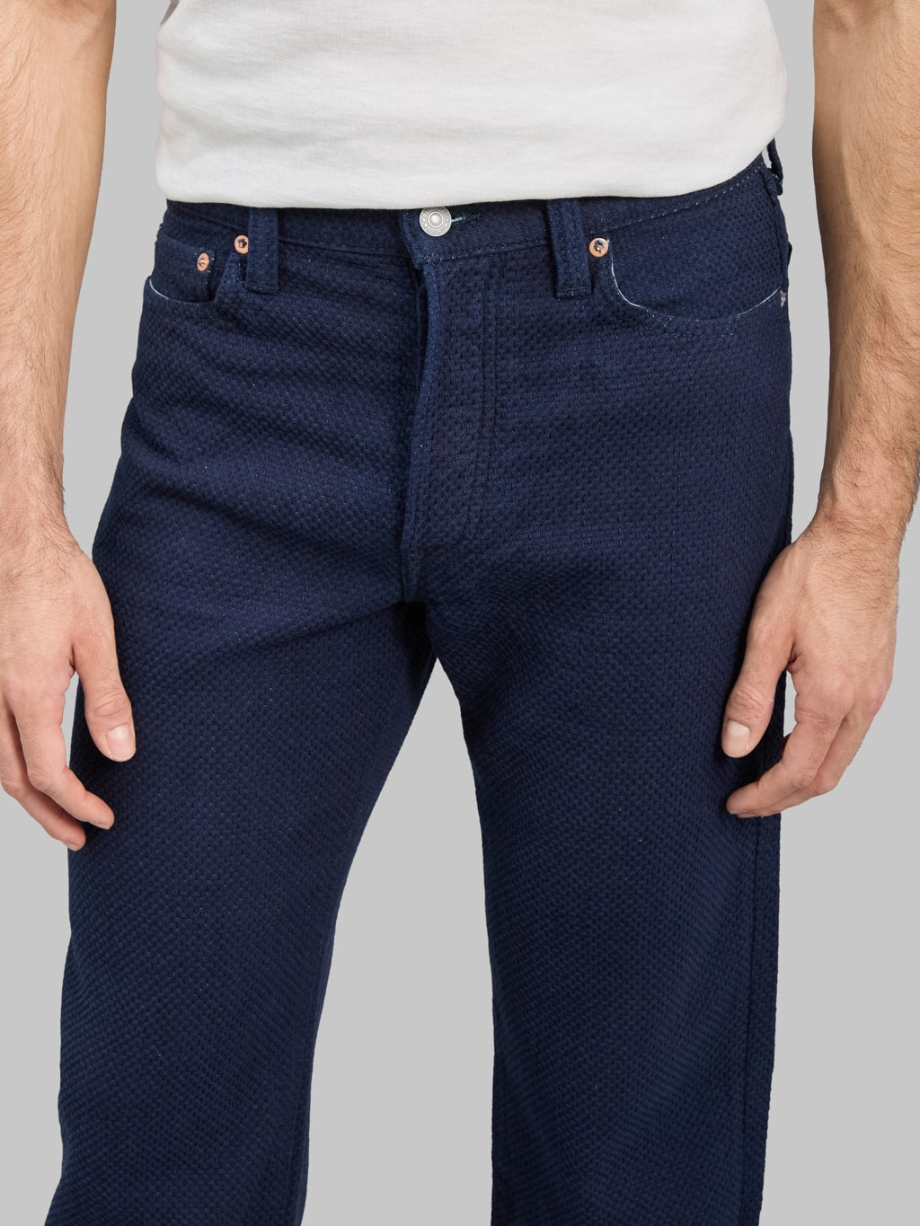 Omoto Denim 0621 Ori Sashi Sashiko Relax Fit Jeans inseam