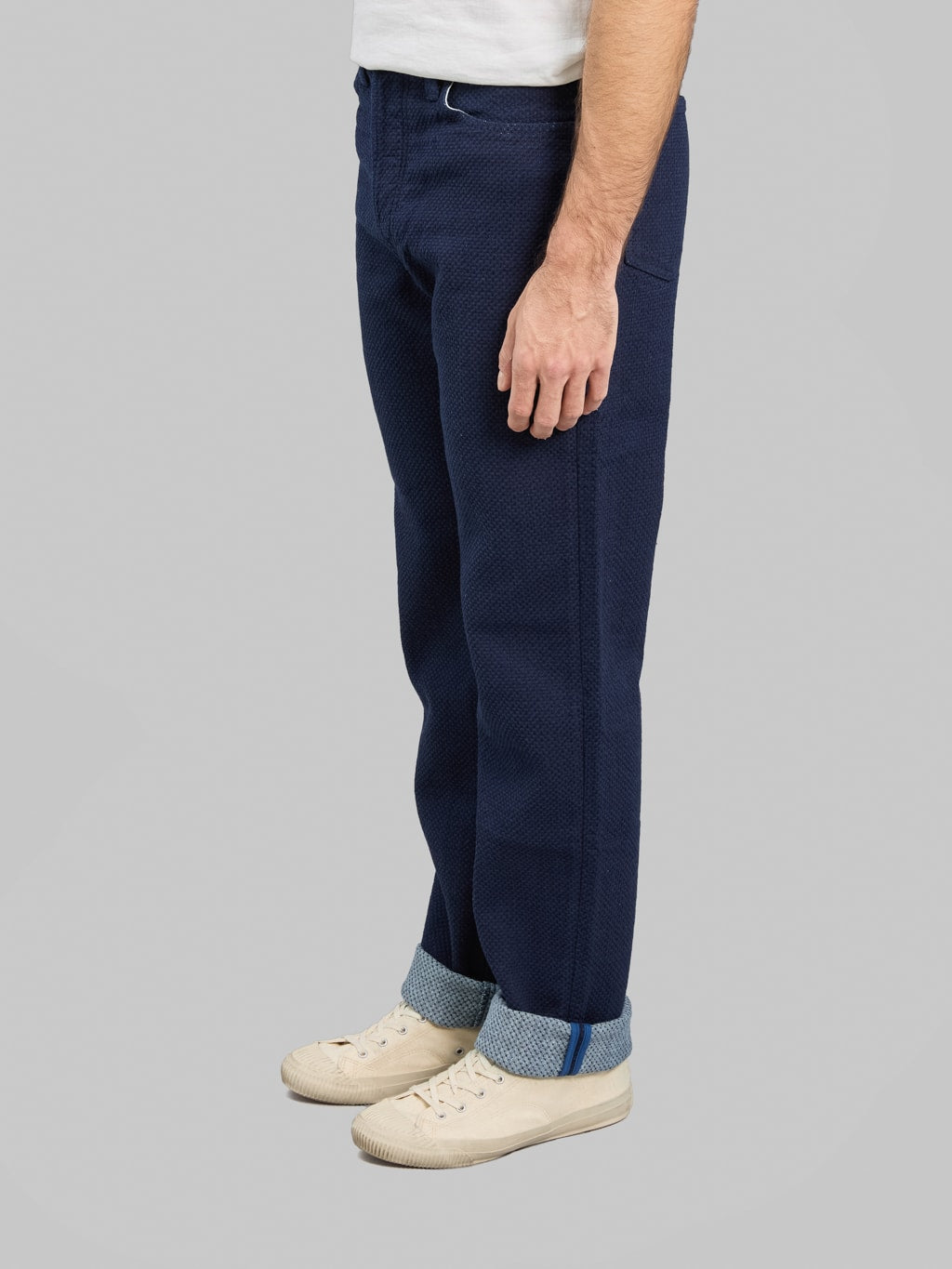 Omoto Denim 0621 Ori Sashi Sashiko Relax Fit Jeans side
