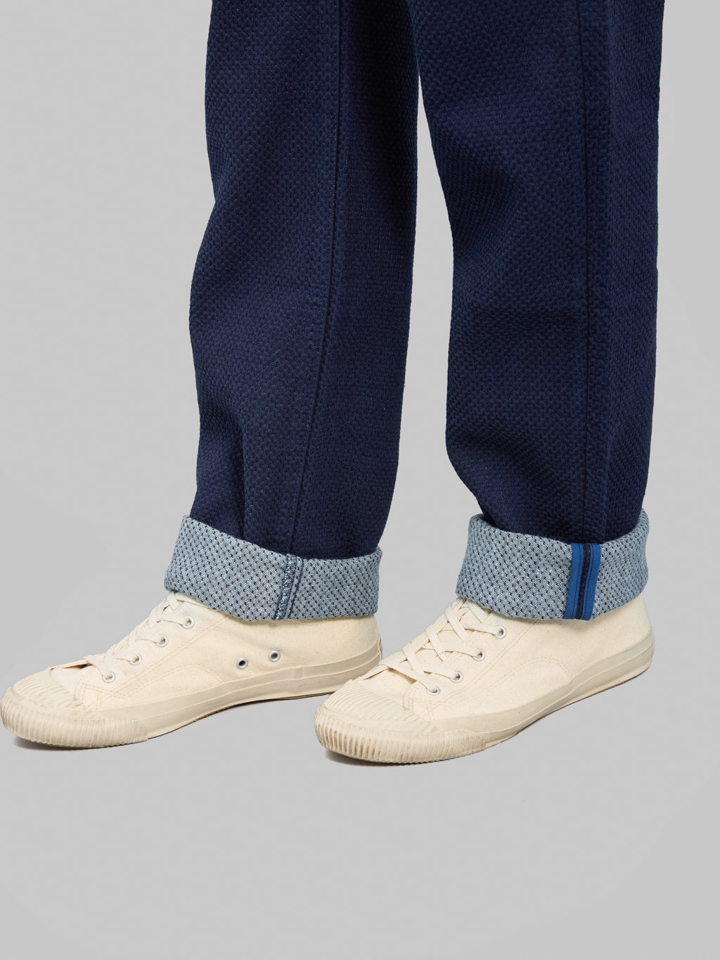 Omoto Denim 0621 Ori Sashi Sashiko Relax Fit Jeans weft