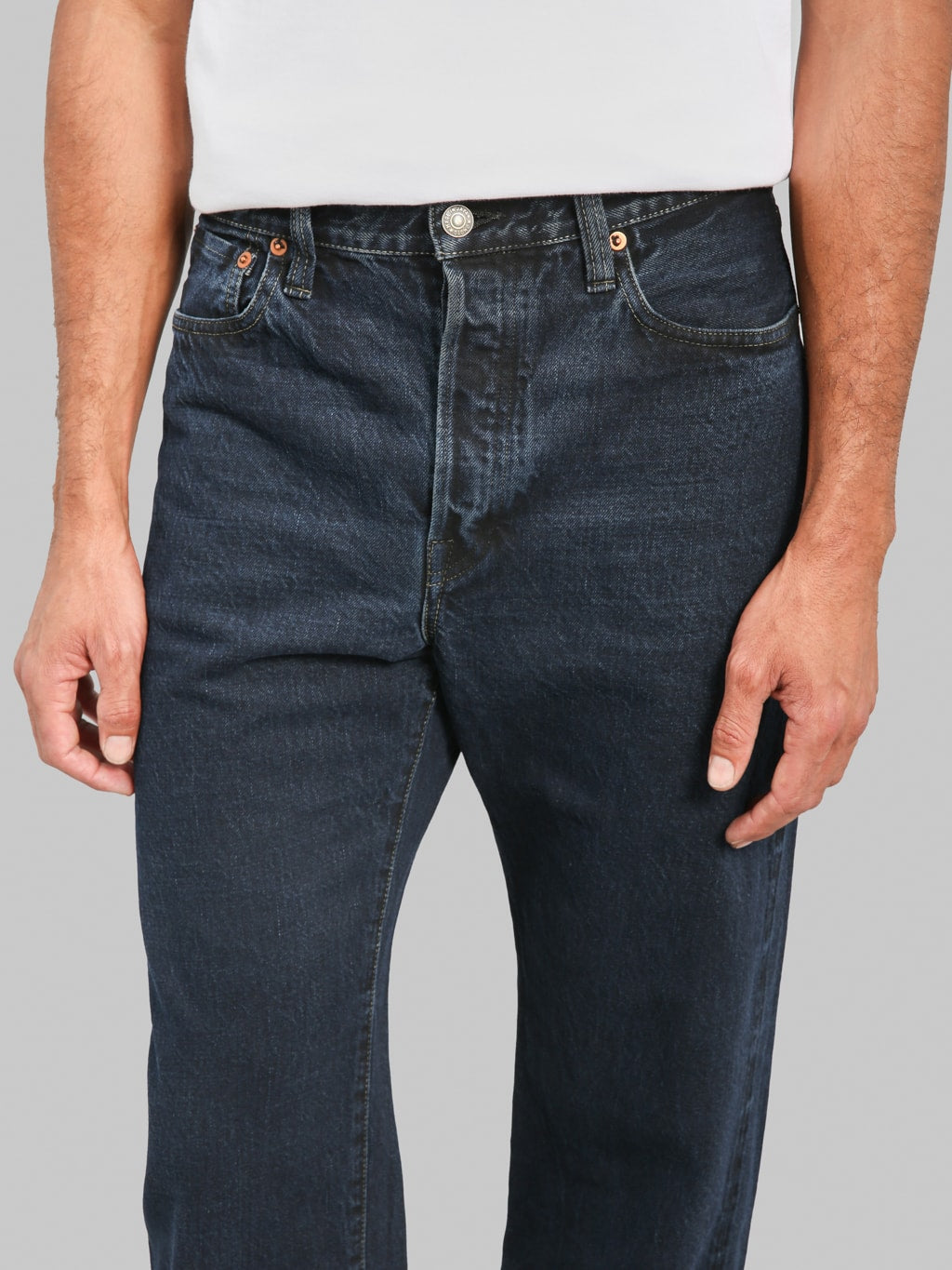 Omoto Denim 0815 13.5oz Loose Fit Jeans Charcoal Dyed