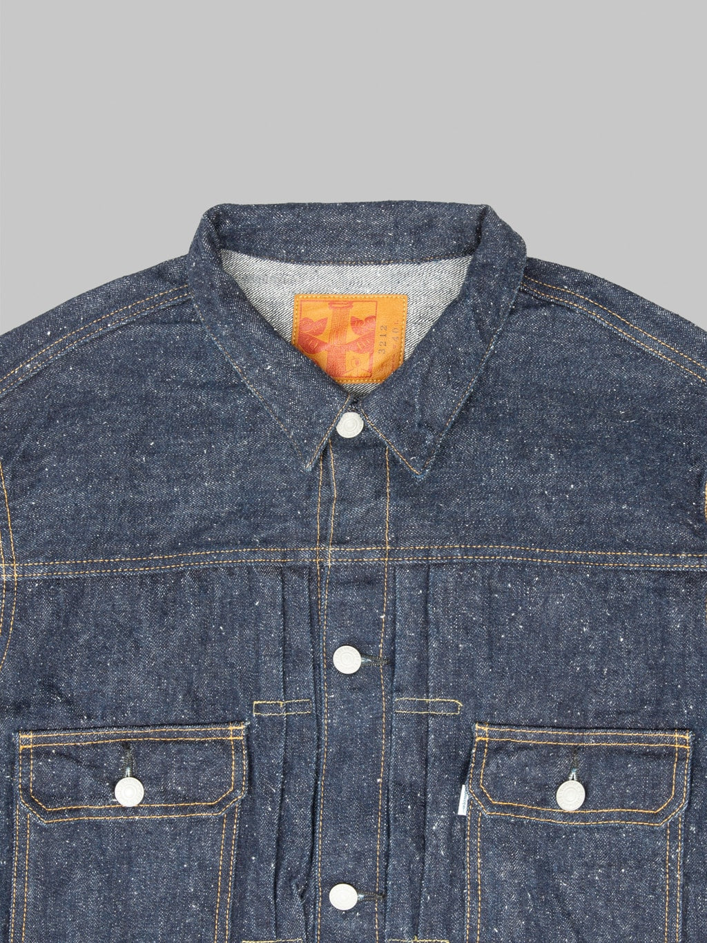Omoto Denim 3212 16oz Nep Type 2 Jacket leather patch