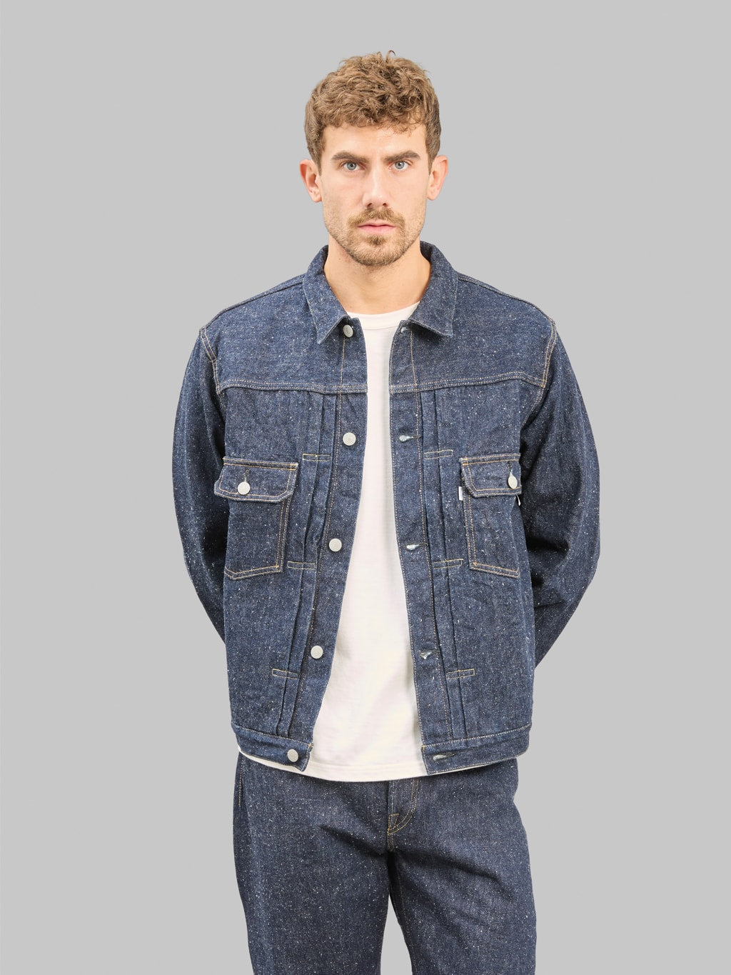 Omoto Denim 3212 16oz Nep Type 2 Jacket styled