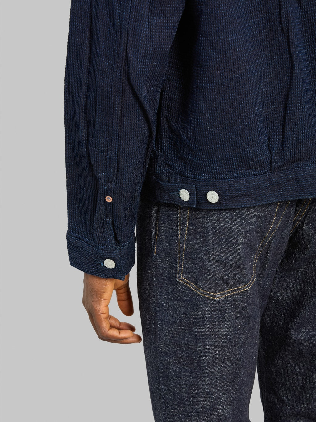Omoto Denim 3220 12oz Cube Sashiko Denim Type II Jacket