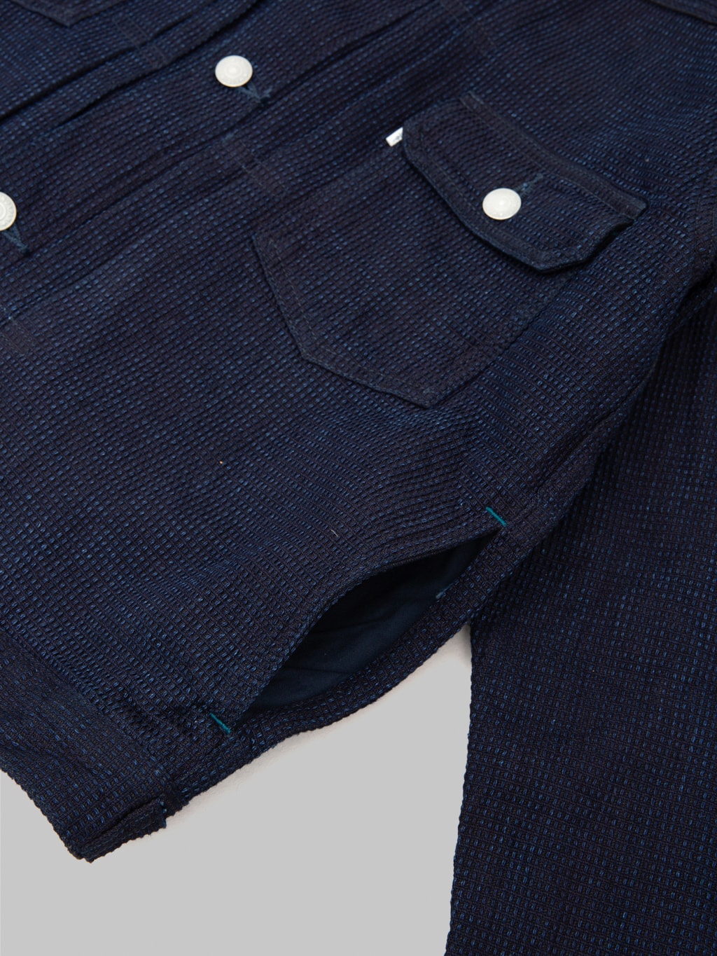 Omoto Denim 3220 12oz Cube Sashiko Denim Type II Jacket