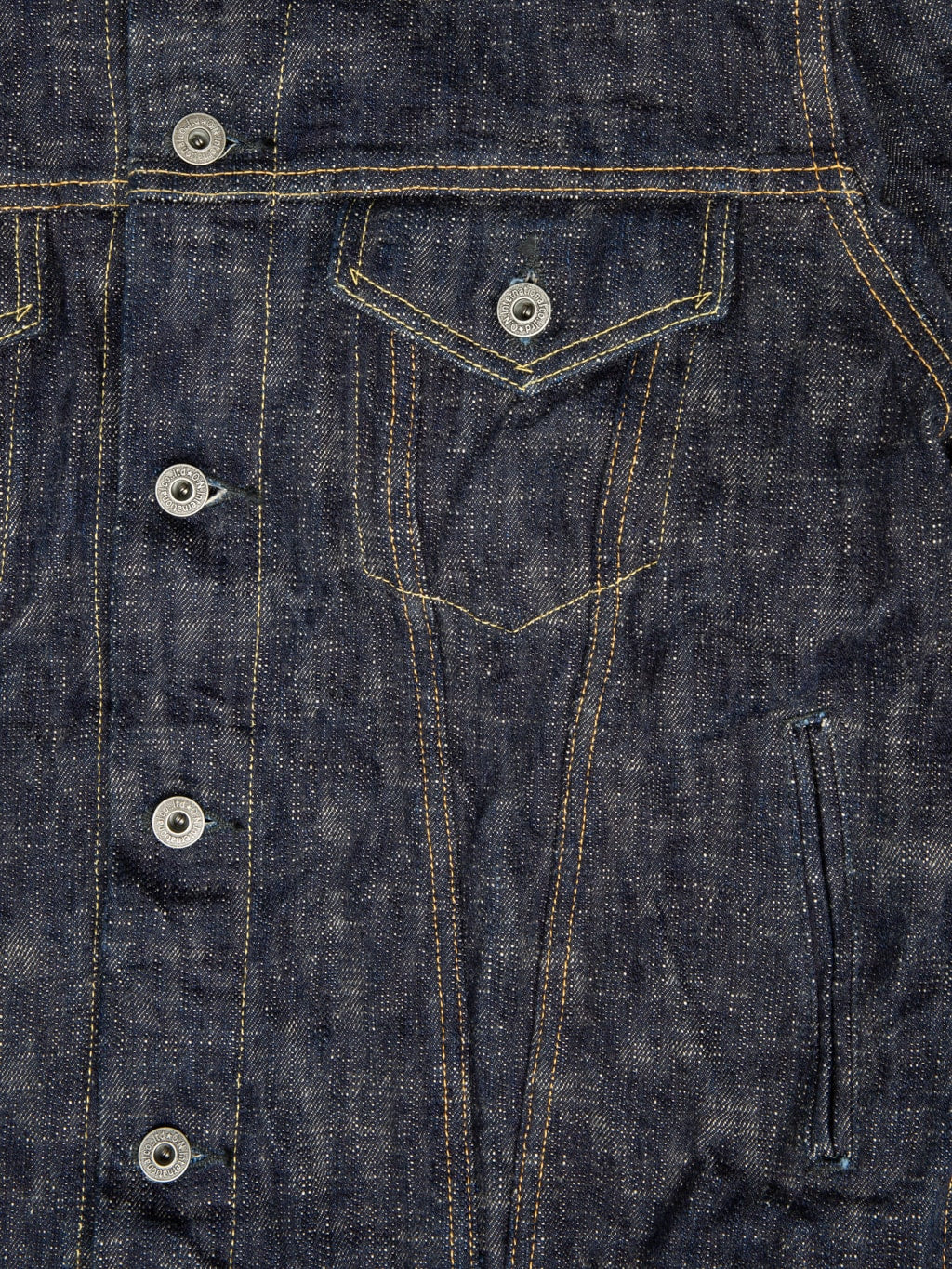 oni 02527p kasuri 17oz type 3 selvedge denim jacket front pocket