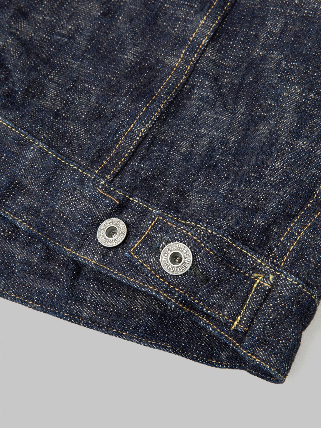 oni 02527p kasuri 17oz type 3 selvedge denim jacket adjustable buttons