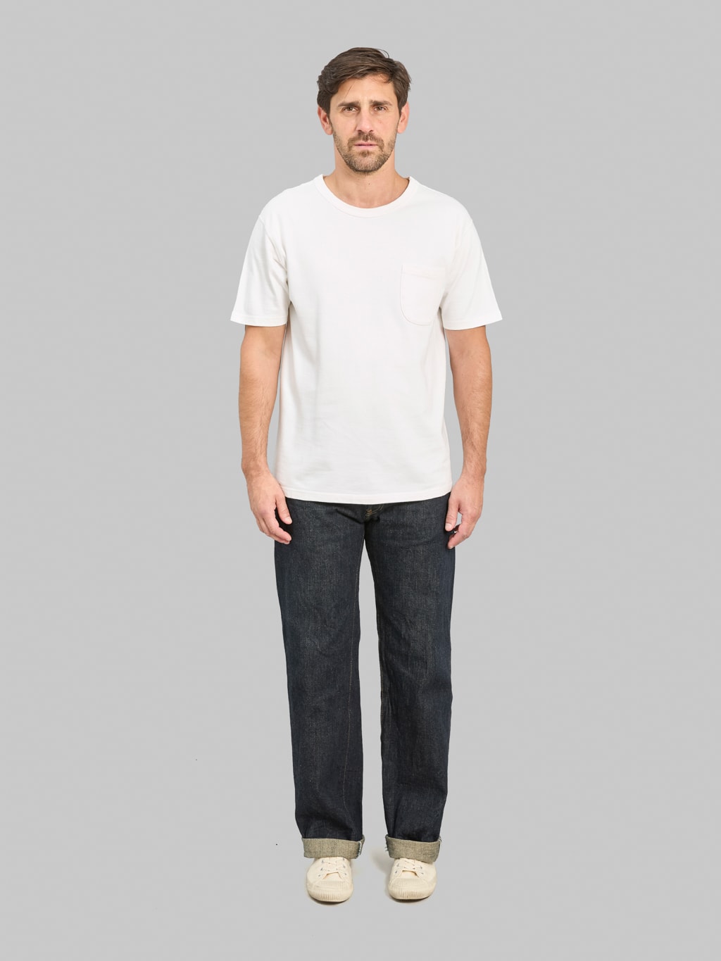 ONI Denim 200-GC15 15oz Greencast Denim Wide Straight Jeans