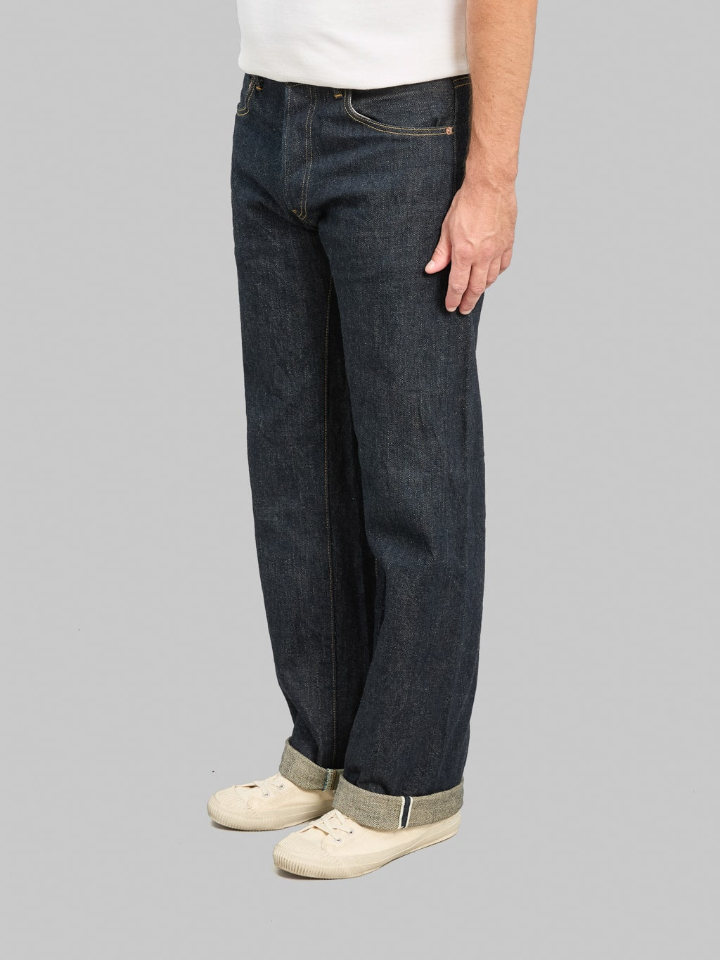 ONI Denim 200-GC15 15oz Greencast Denim Wide Straight Jeans
