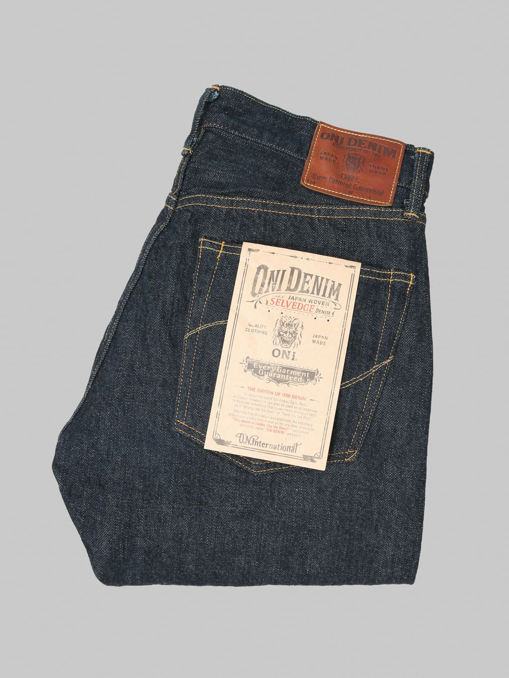 ONI Denim 200-GC15 15oz Greencast Denim Wide Straight Jeans