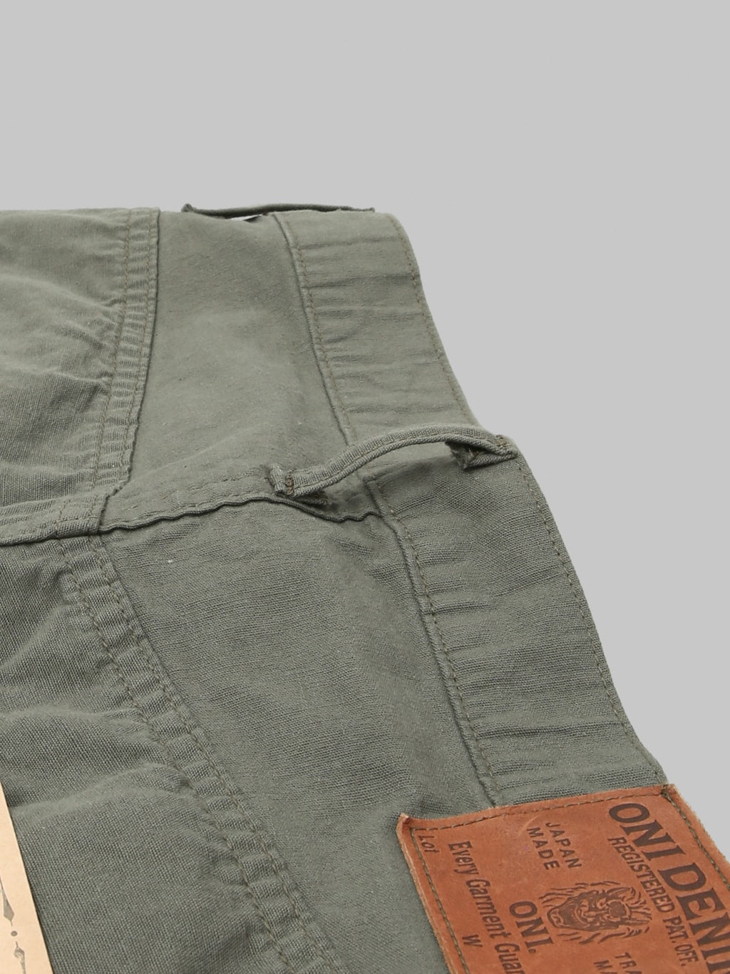 ONI Denim 200-8GG "Beta Chambray Green Gray" 8oz Wide Straight Jeans