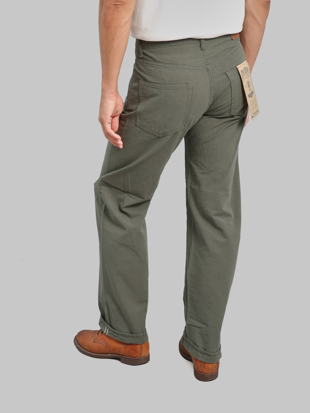 ONI Denim 200-8GG "Beta Chambray Green Gray" 8oz Wide Straight Jeans