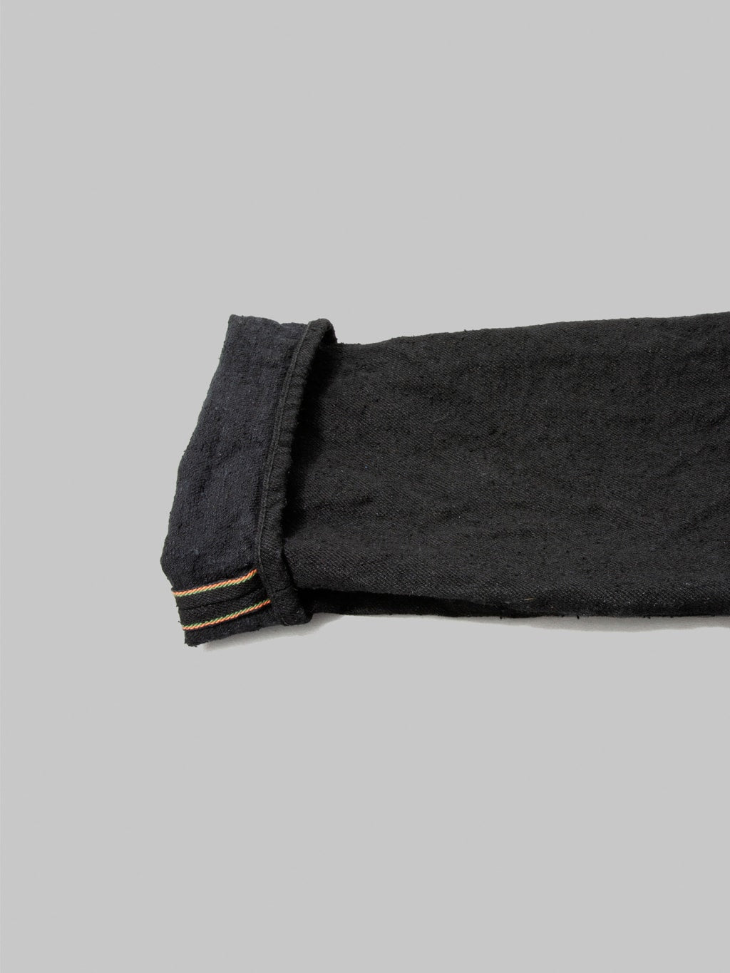 ONI Denim 200-CCD-BKBK "Crushed Concrete Denim Black x Black" 15oz Kabuki Wide Straight Jeans