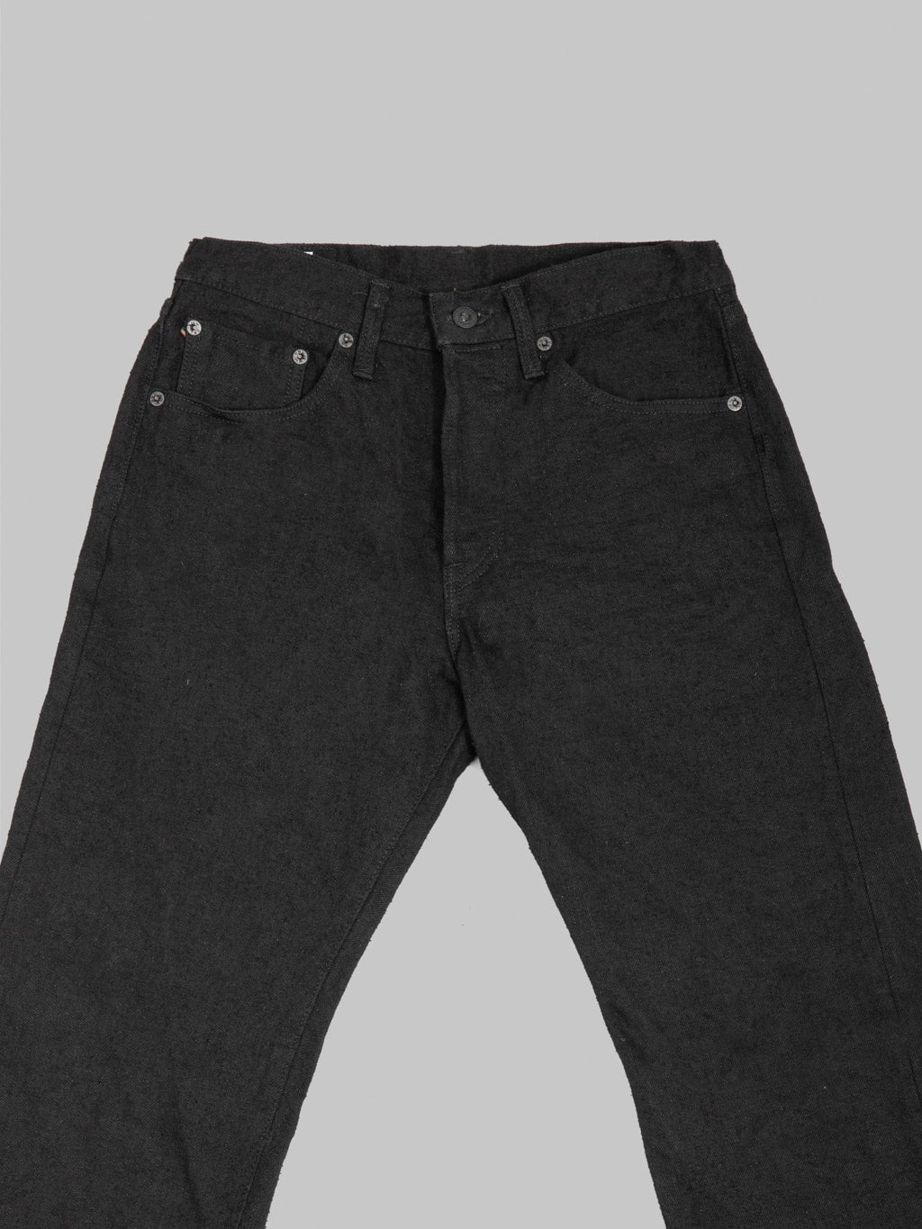 ONI Denim 200-CCD-BKBK "Crushed Concrete Denim Black x Black" 15oz Kabuki Wide Straight Jeans