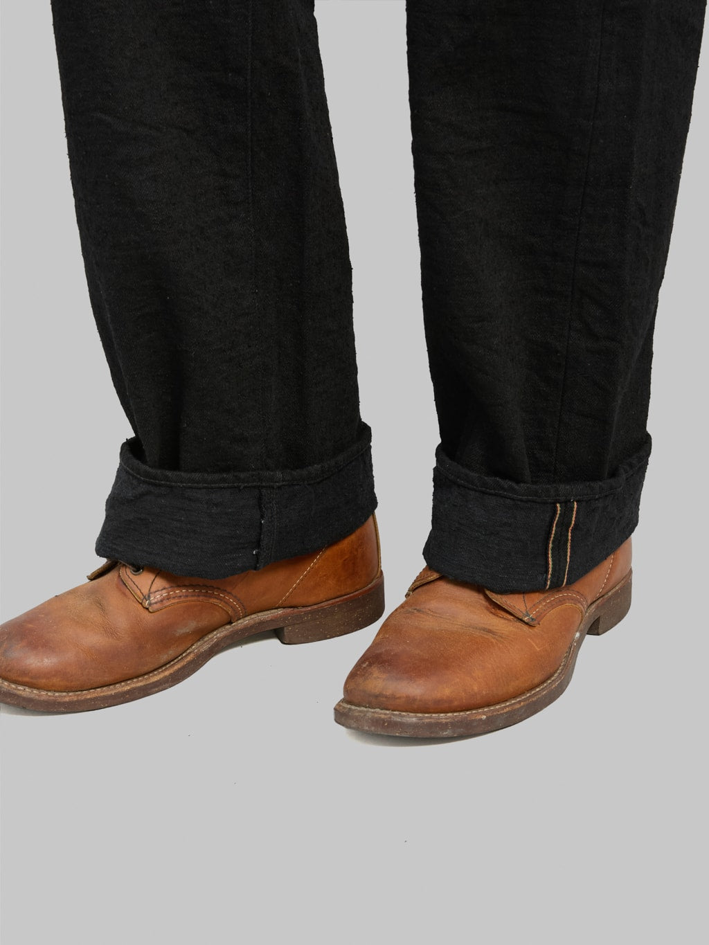 ONI Denim 200-CCD-BKBK "Crushed Concrete Denim Black x Black" 15oz Kabuki Wide Straight Jeans