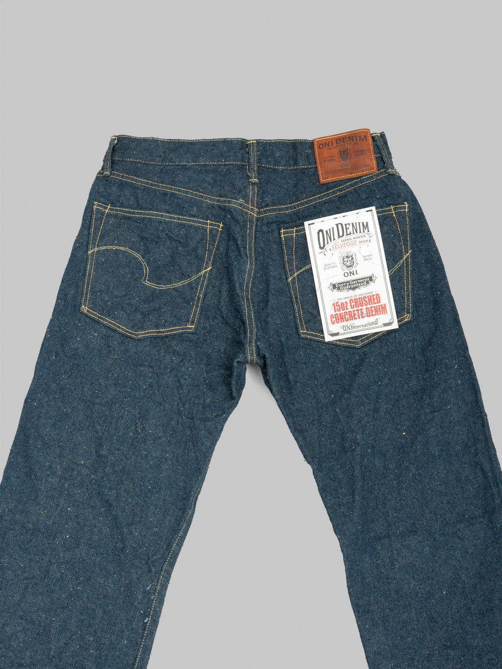 ONI Denim 200CCD GOLV 15oz Wide Straight Jeans back details