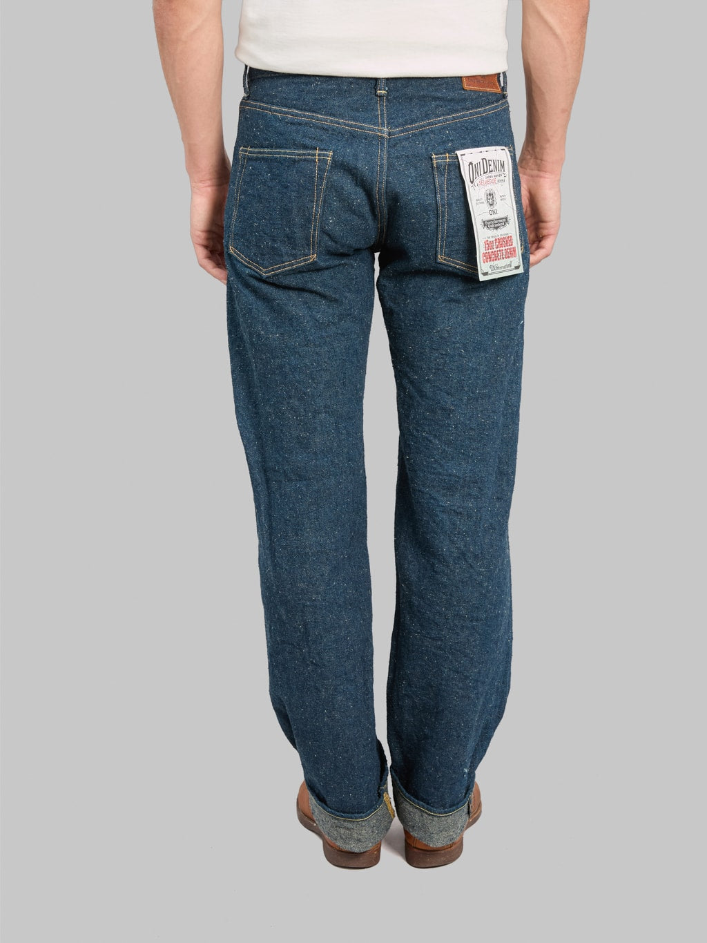 ONI Denim 200CCD GOLV 15oz Wide Straight Jeans back fit