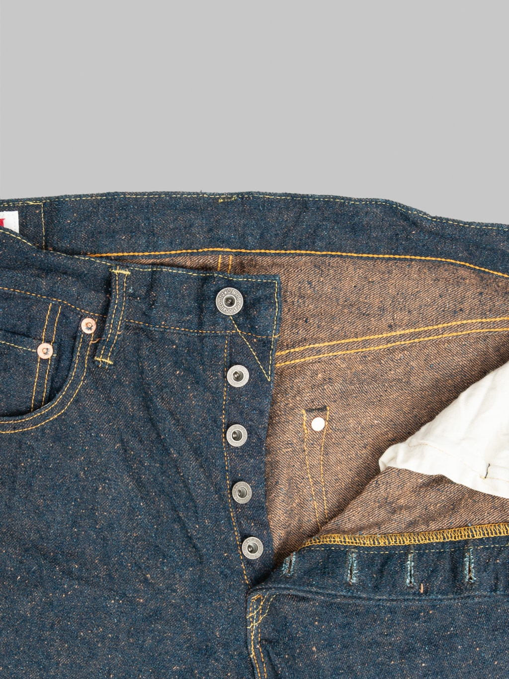 ONI Denim 200CCD-MOCA "Crushed Concrete Denim Moca Weft" 15oz Wide Straight Jeans