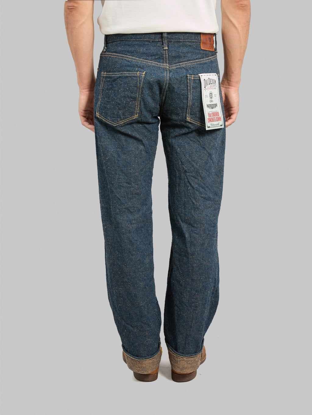 ONI Denim 200CCD-MOCA "Crushed Concrete Denim Moca Weft" 15oz Wide Straight Jeans