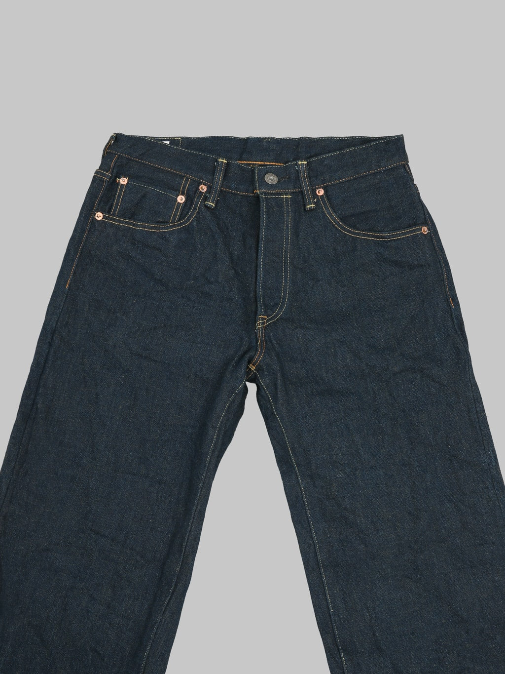 ONI Denim 200ZROLV Secret Denim Olive Weft Wide Jeans waist