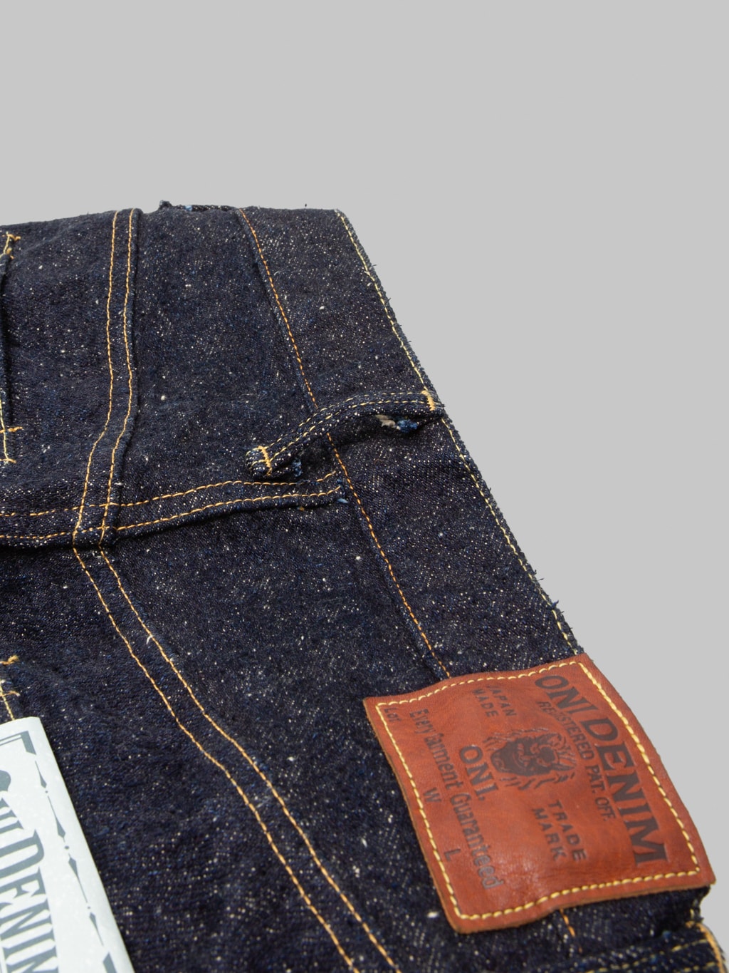 ONI 200 Asphalt 20oz Wide Straight Jeans belt loop