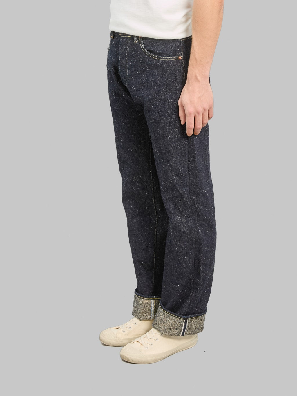 ONI 200 Asphalt 20oz Wide Straight Jeans side fit