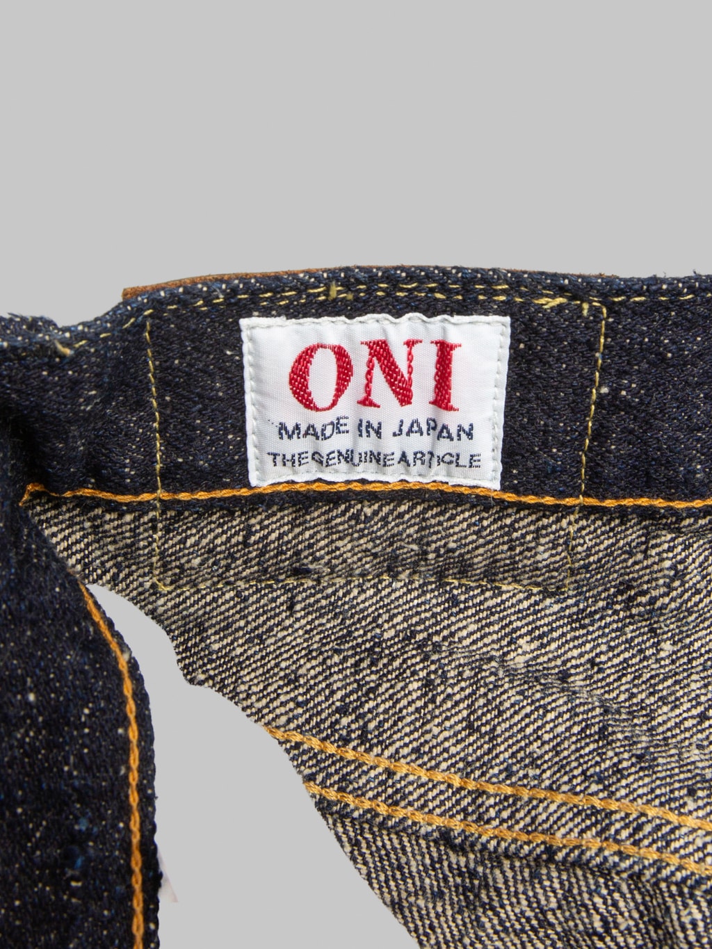 ONI 200 Asphalt 20oz Wide Straight Jeans interior tag
