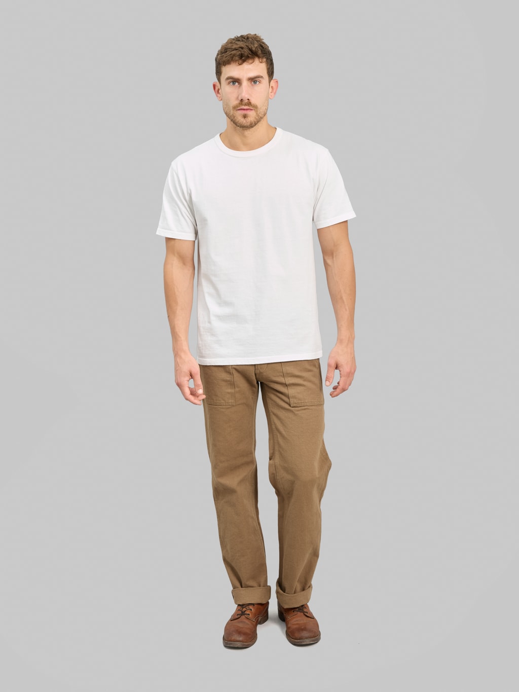 ONI Denim 207 HOX Sulfur Dyed Heavy Oxford Baker Pants Khaki | Japan