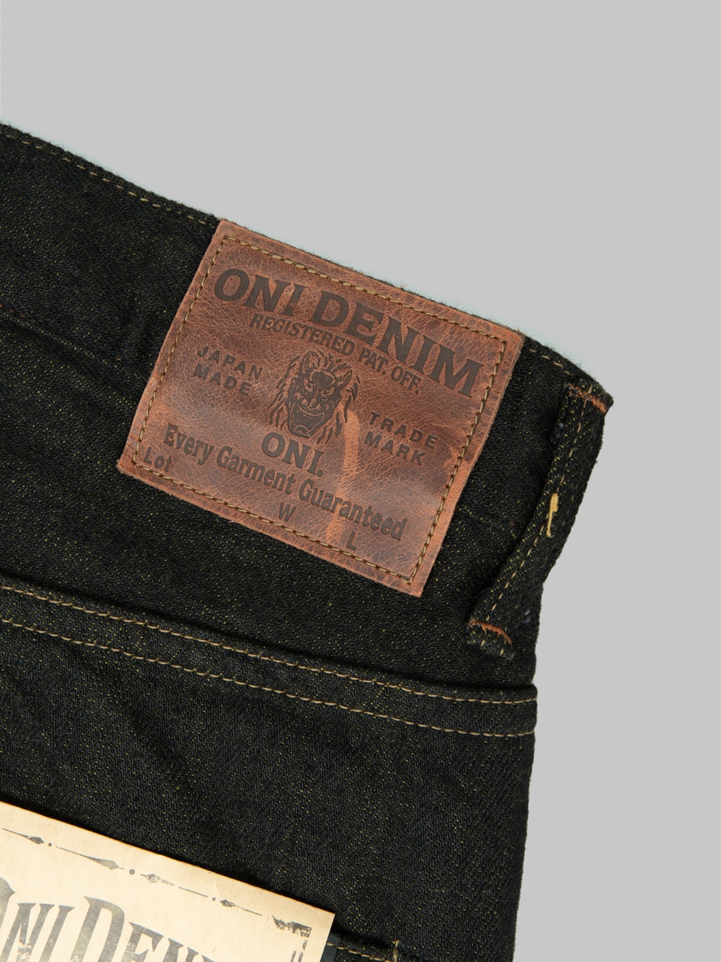 ONI Denim 222-BKOL 12.5oz "Black x Olive" Wide Straight Jeans