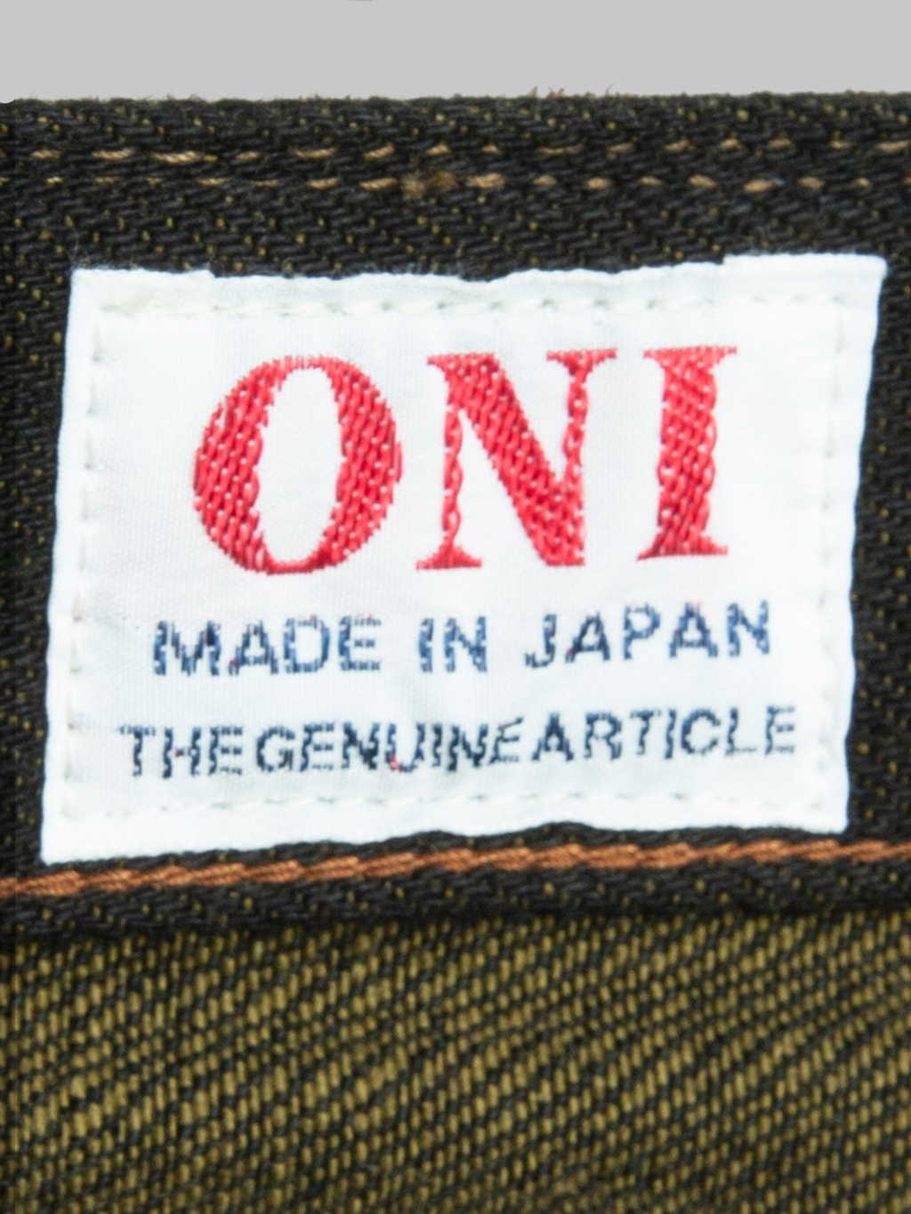 ONI Denim 222-BKOL 12.5oz "Black x Olive" Wide Straight Jeans