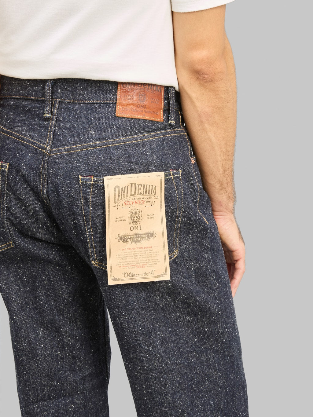 ONI Denim 222 NEP Super Wide Straight Jeans back pocket