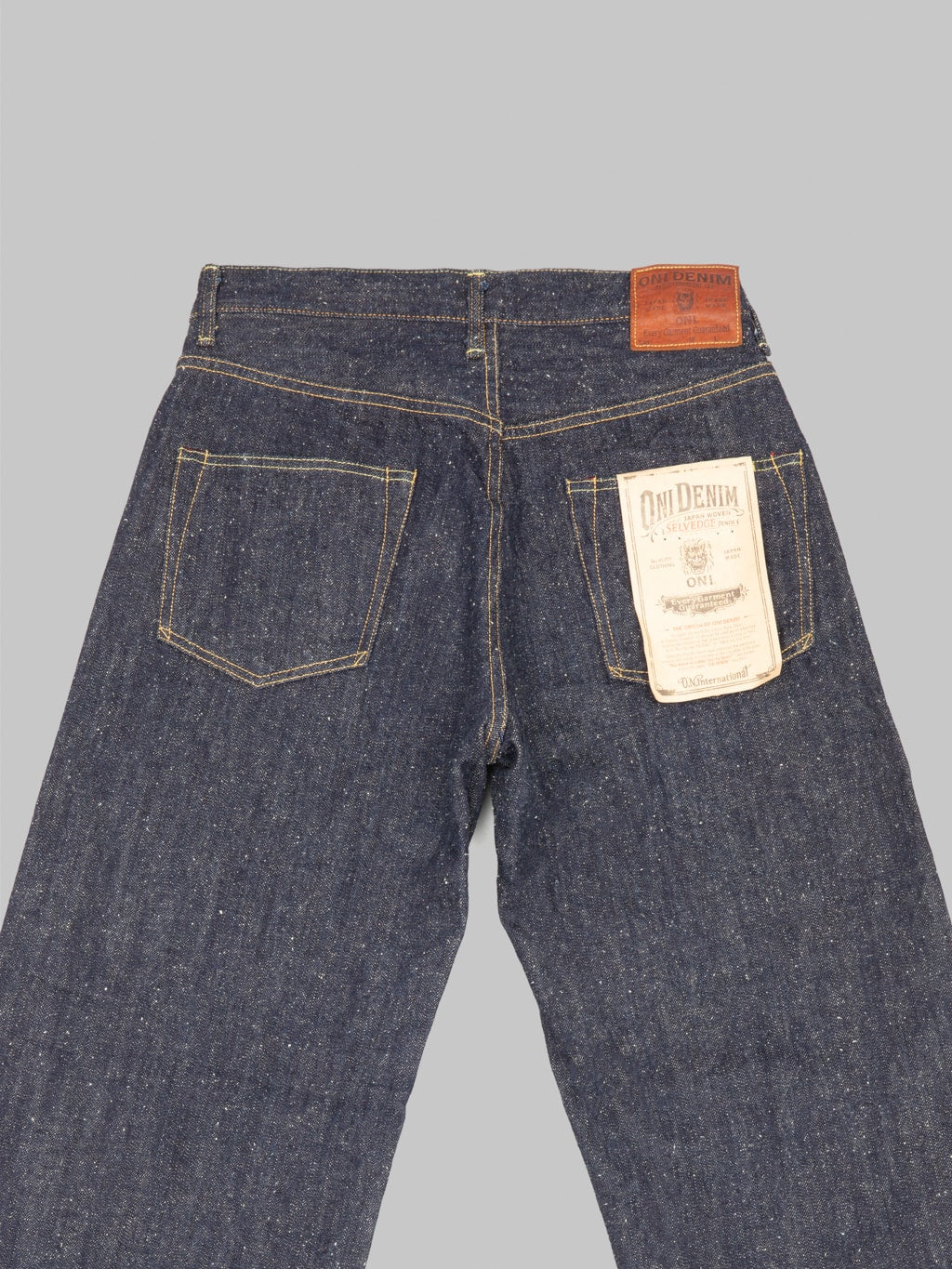 ONI Denim 222 NEP Super Wide Straight Jeans back details