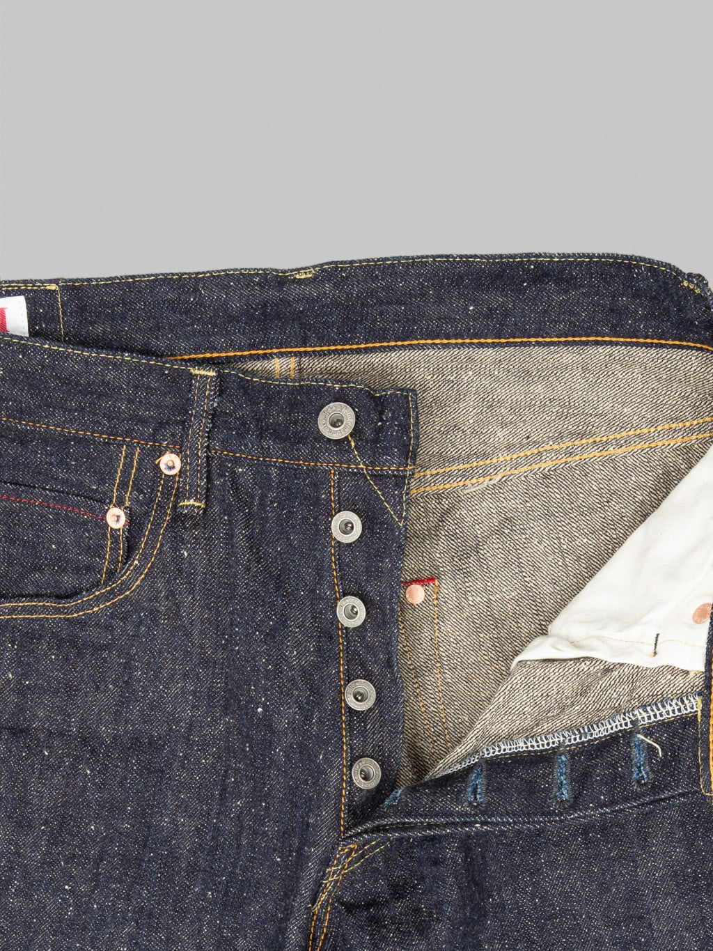 ONI Denim 222 NEP Super Wide Straight Jeans buttons